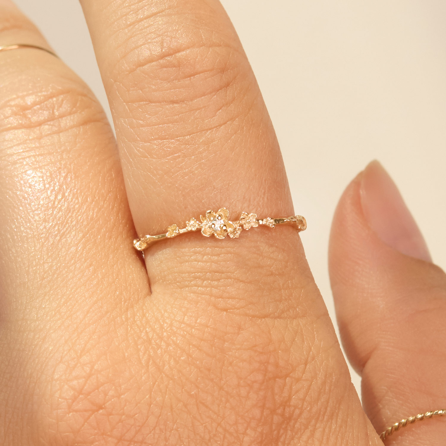 Diamond Buttercup Ring - Image 4