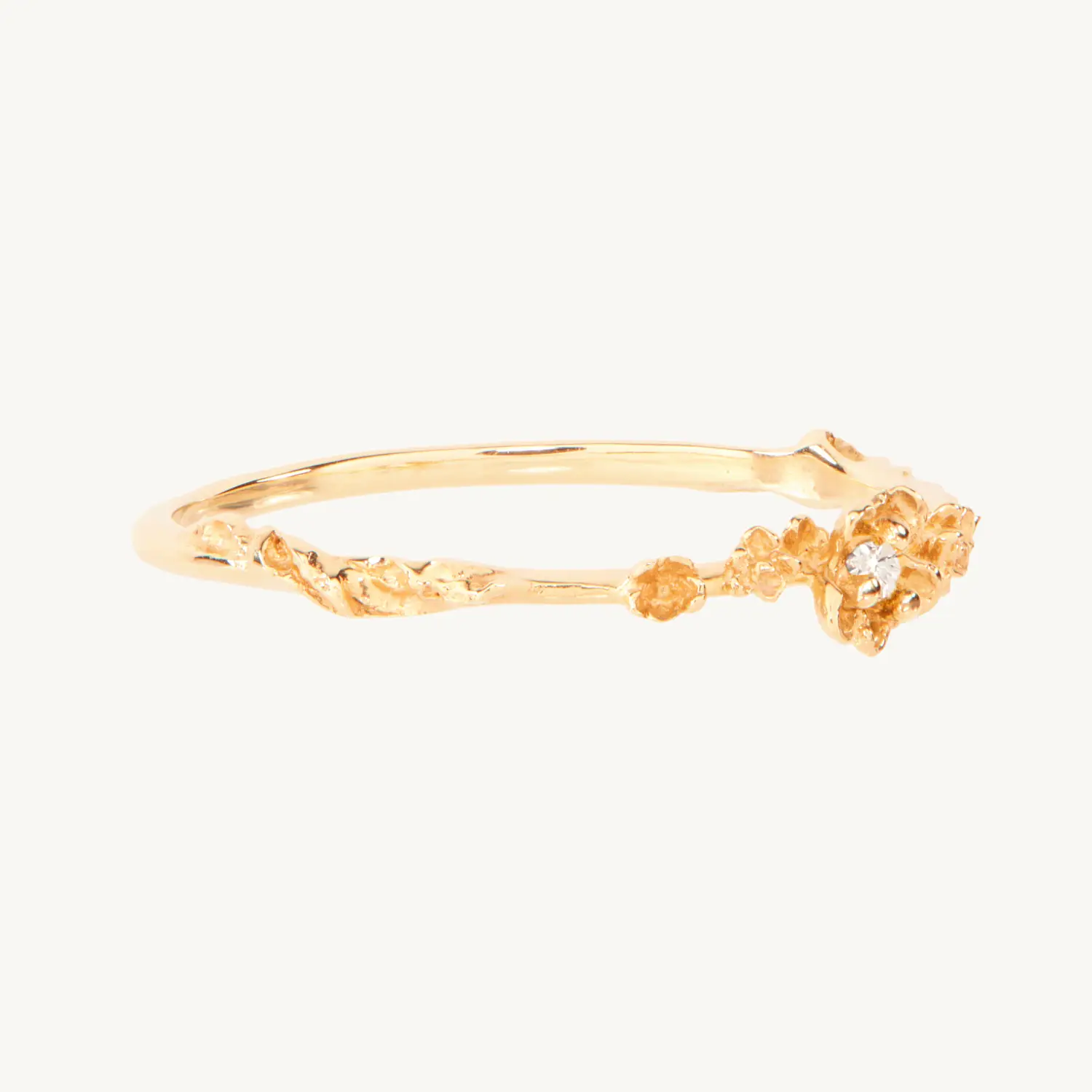 Alternative view of Diamond Buttercup Ring