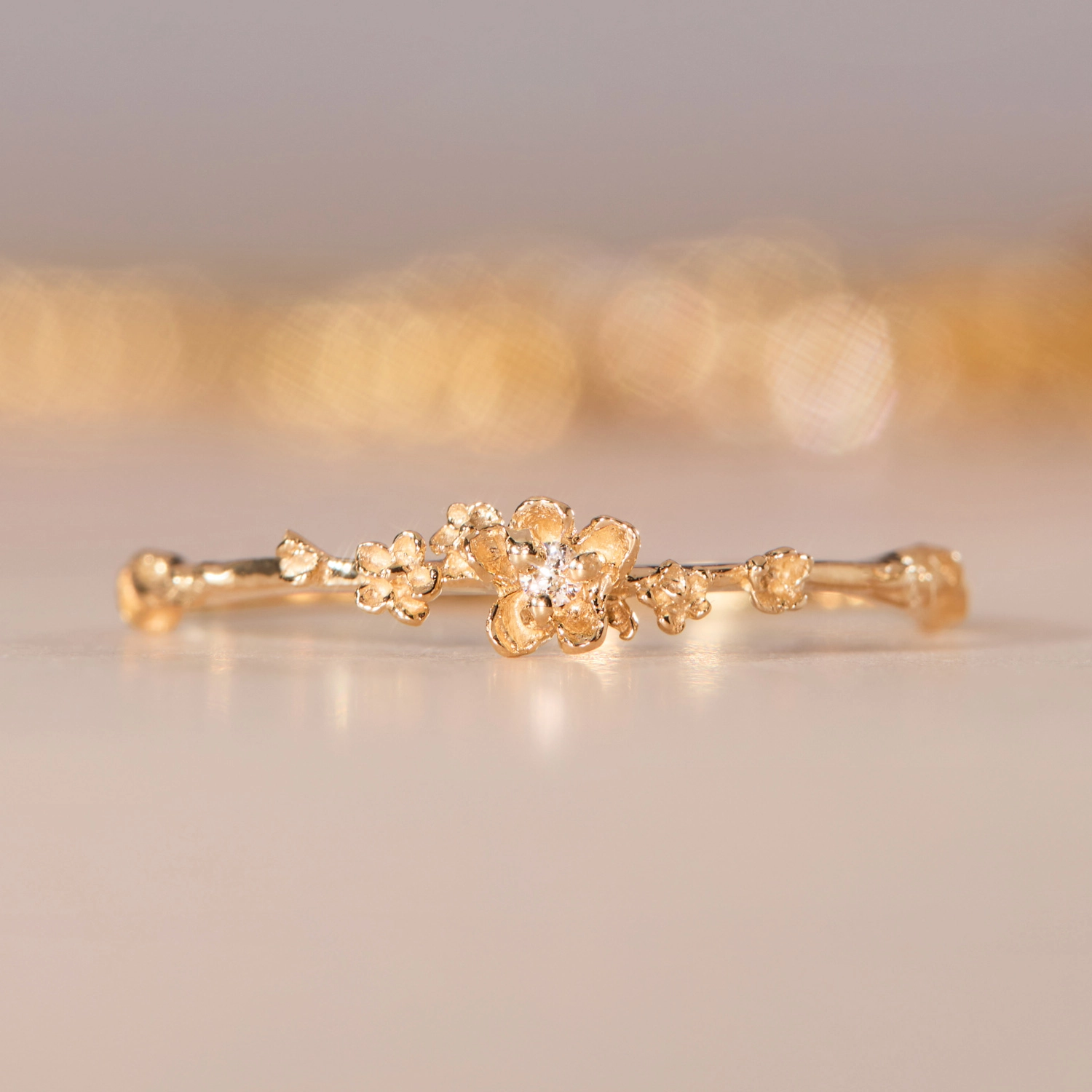 Diamond Buttercup Ring - Image 6