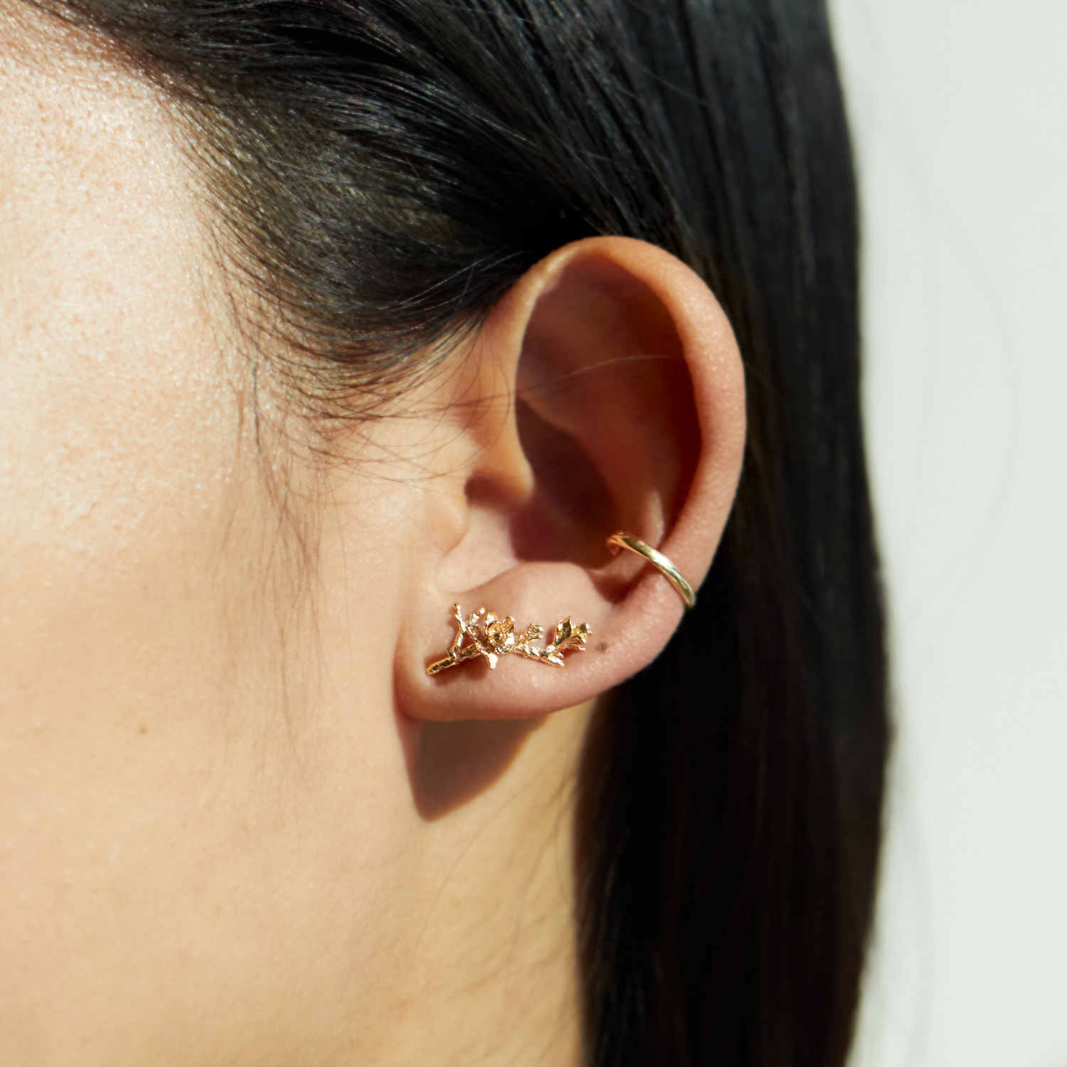Alternative view of Magnolia Branch Earring (single)