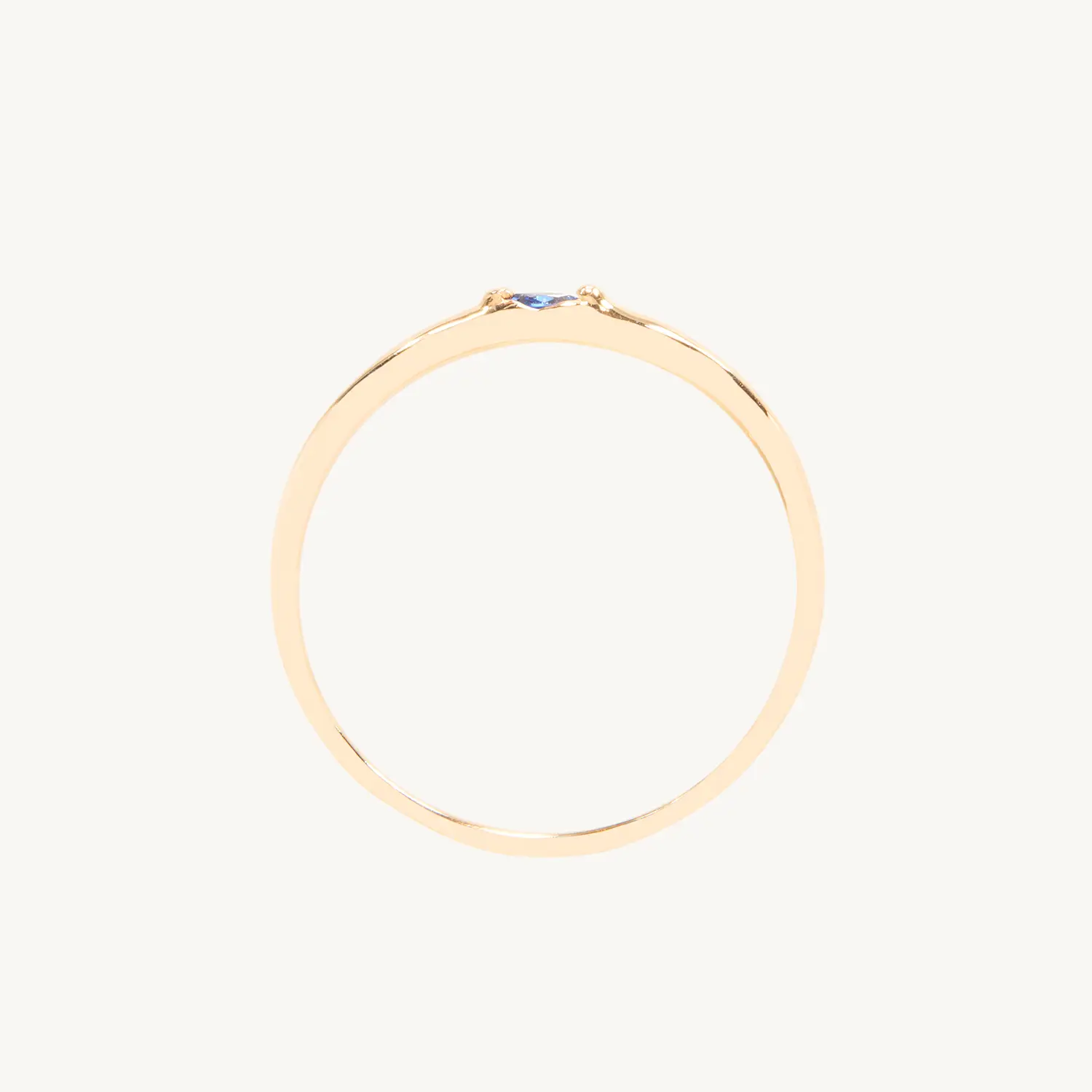 Alternative view of Moondew Signet Ring, Blue Sapphire