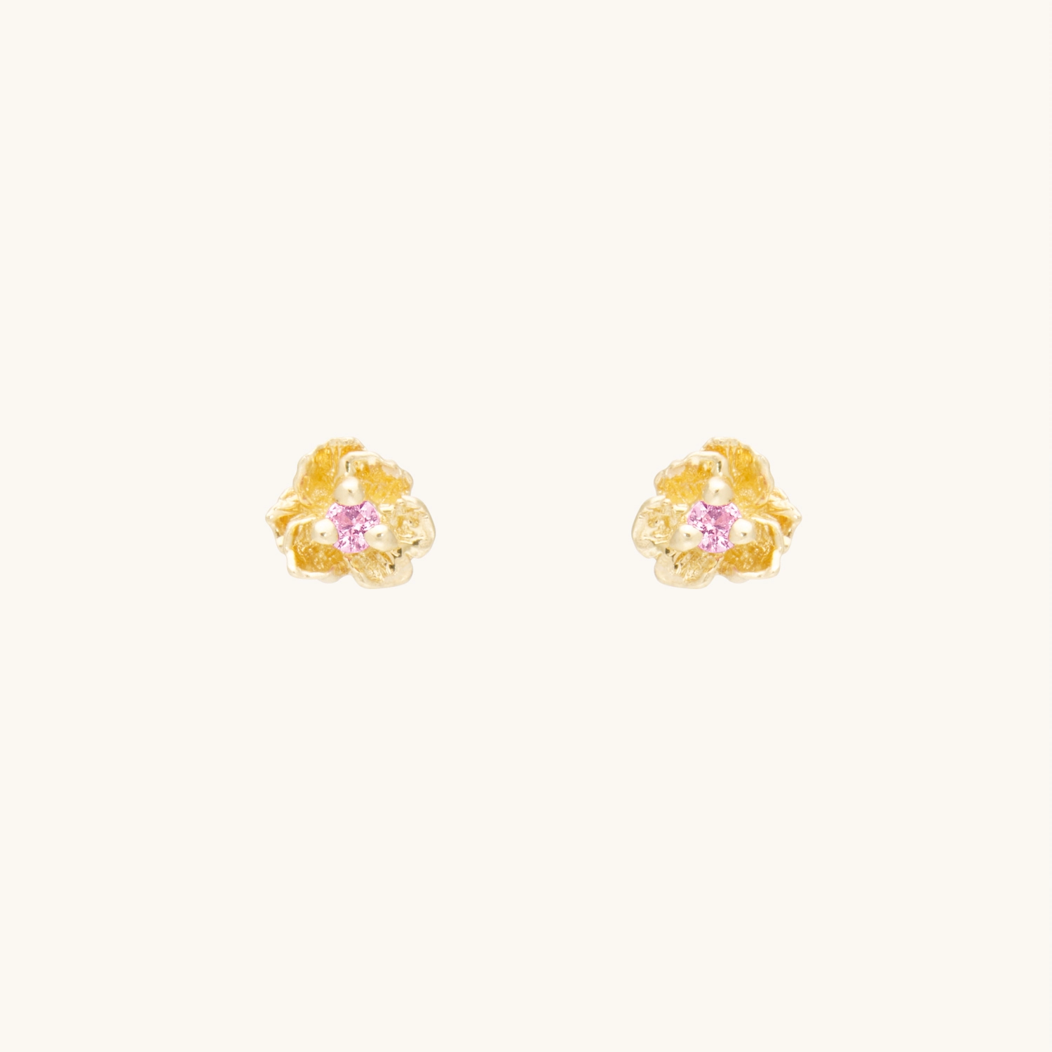 Pansy Pink Sapphire Stud (single) - Image 4