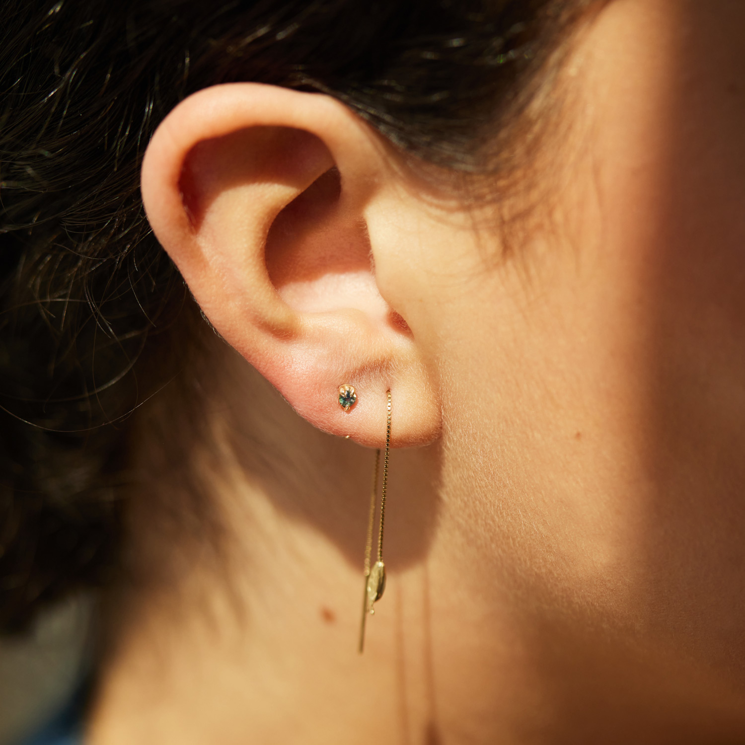 Nectar Earring, Sapphire (single) - Image 4