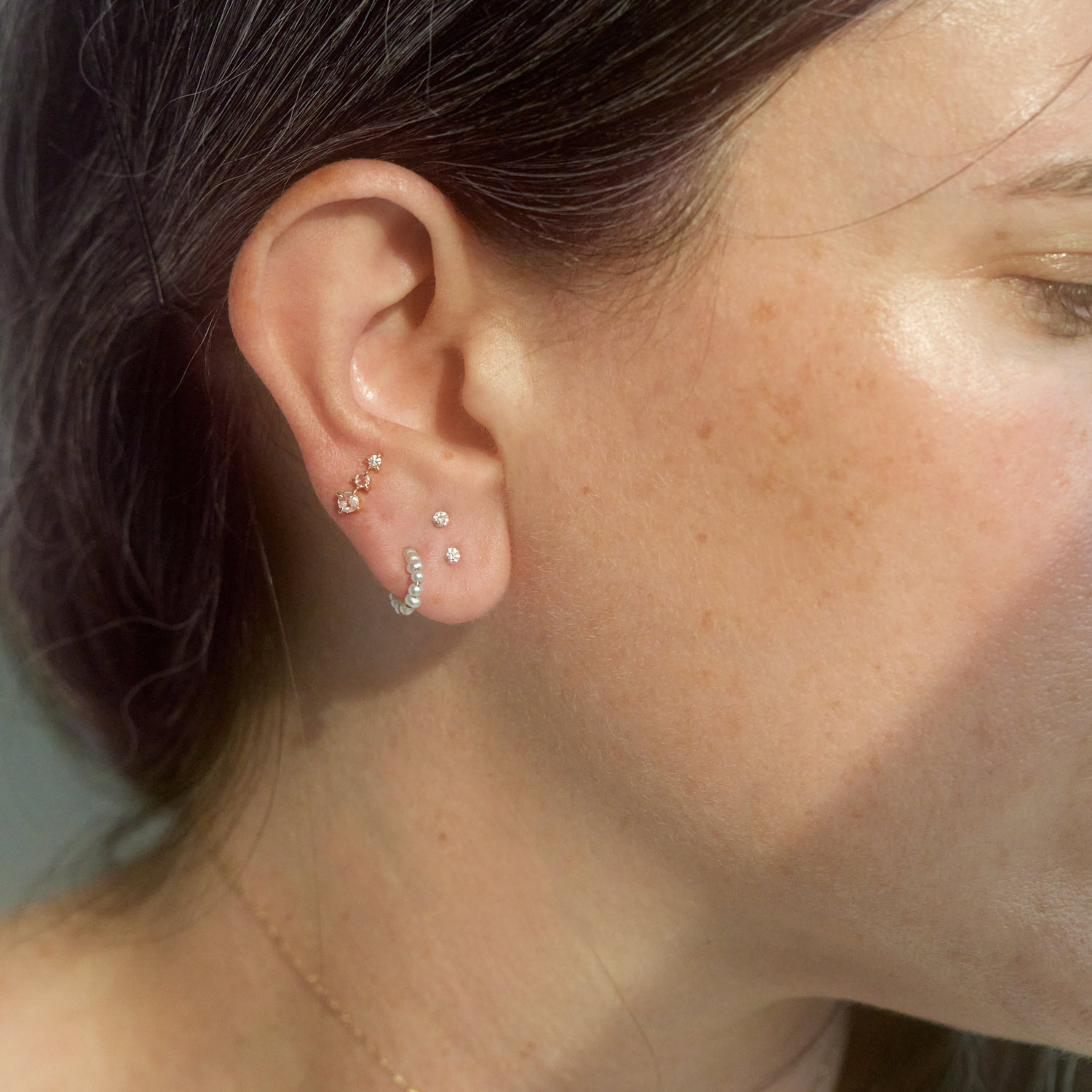 Baby Pearl Hoop Earring (single) - Image 6