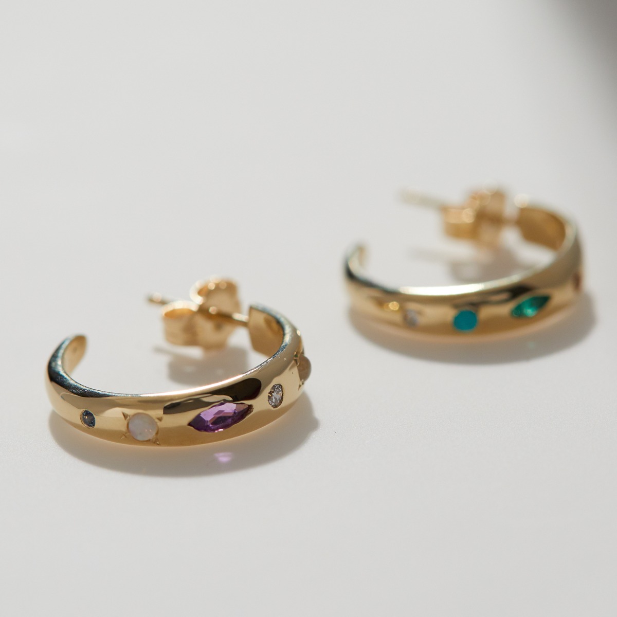 Baby Grand Mineral Hoops (Pair) - Image 5