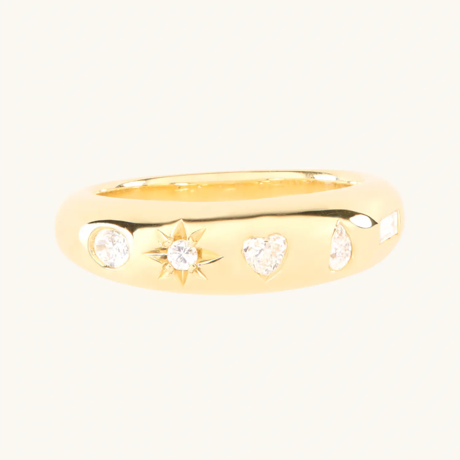 Alternative view of Heart of Gold Ring