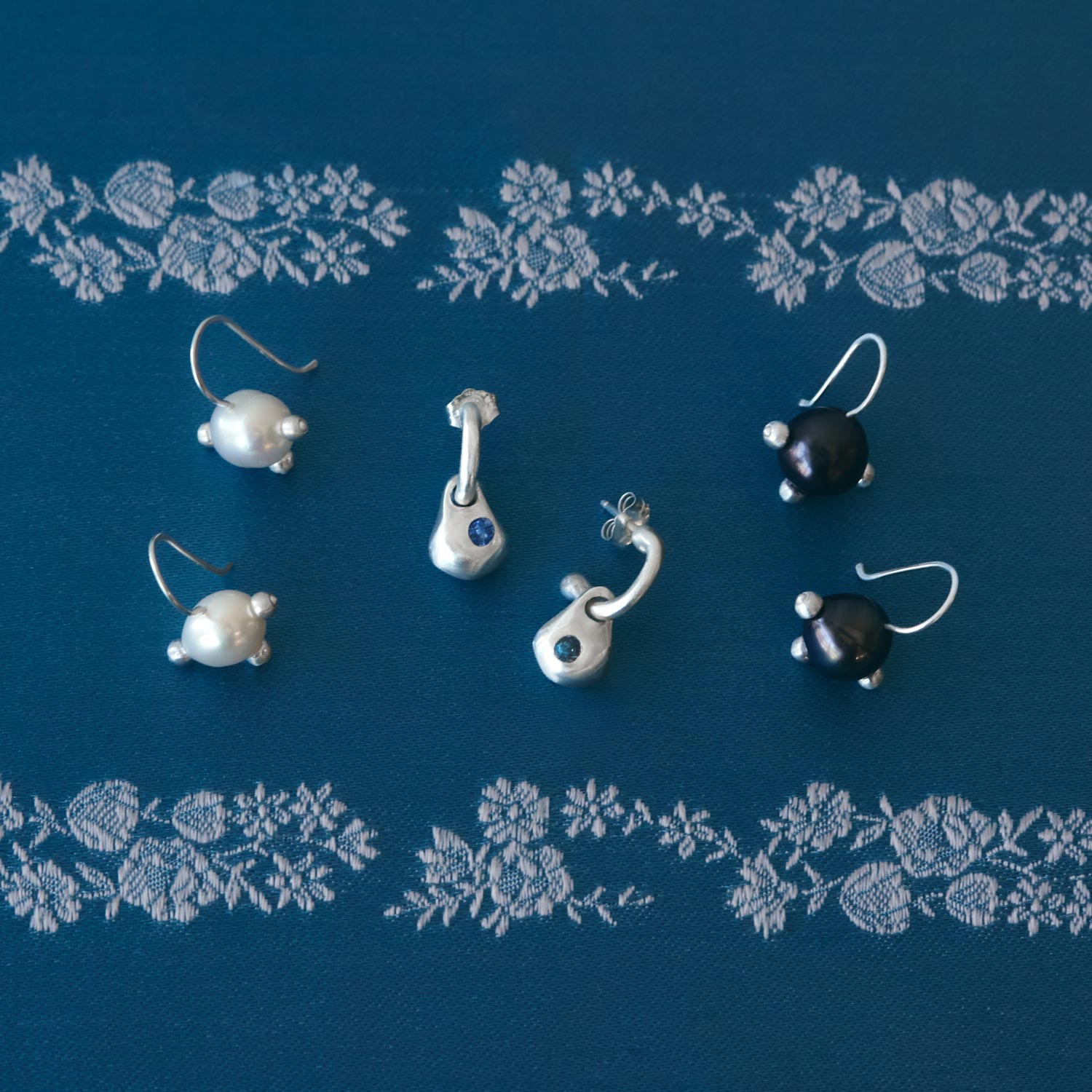 Mixed Sapphire Bosc Drop Earrings (pair) - Image 4