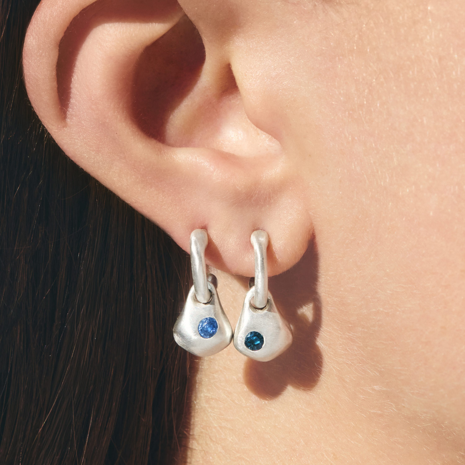 Mixed Sapphire Bosc Drop Earrings (pair) - Image 3