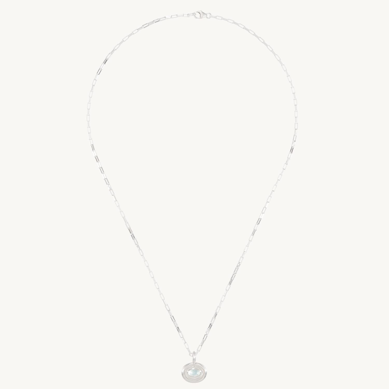 Alternative view of Little Wavelet Moonstone Necklace