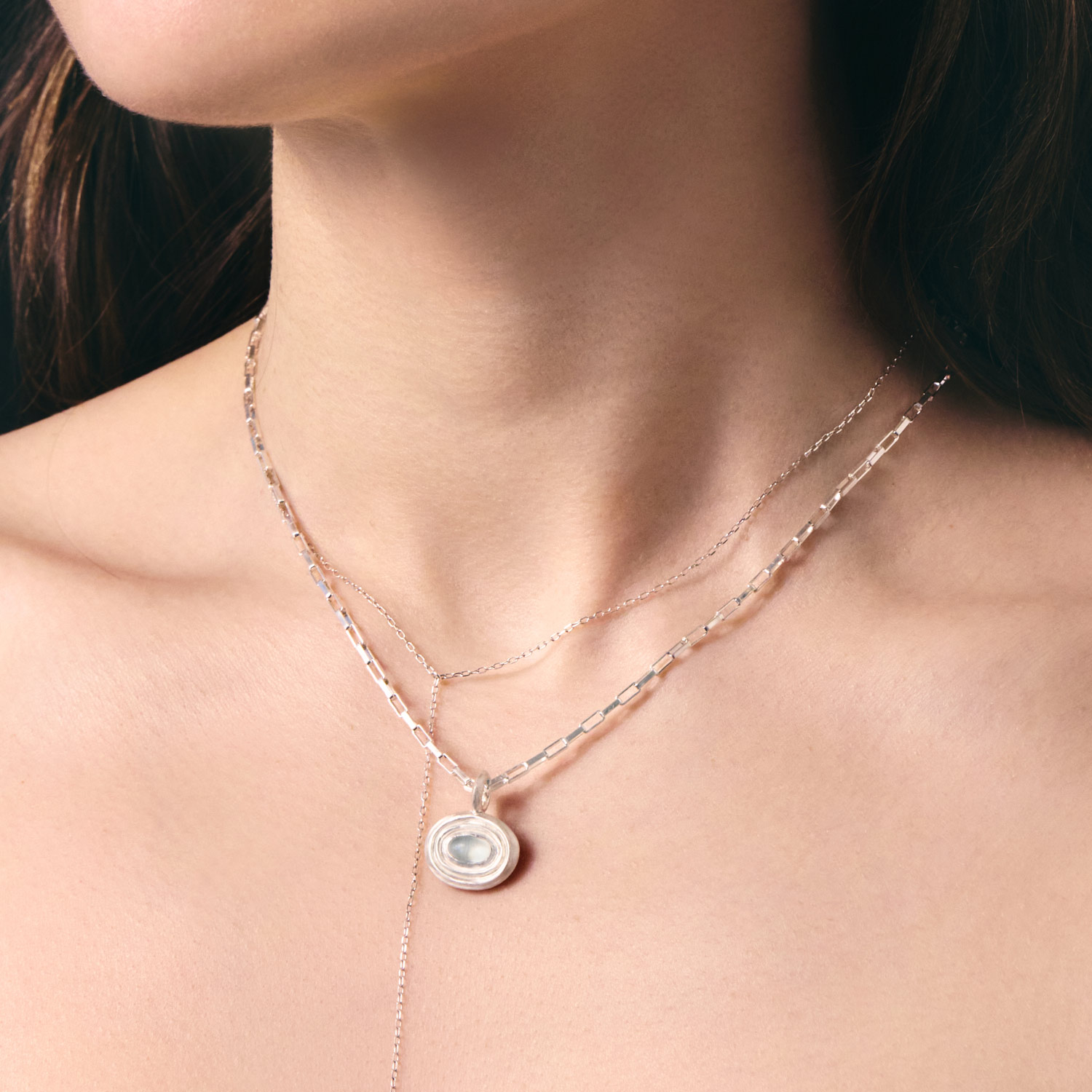 Little Wavelet Moonstone Necklace - Image 3