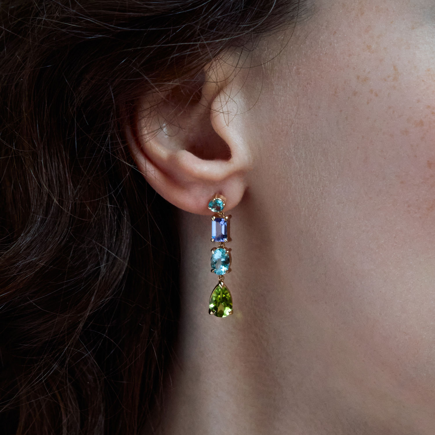 Alternative view of Italian Holiday Four Drop Earring (single)