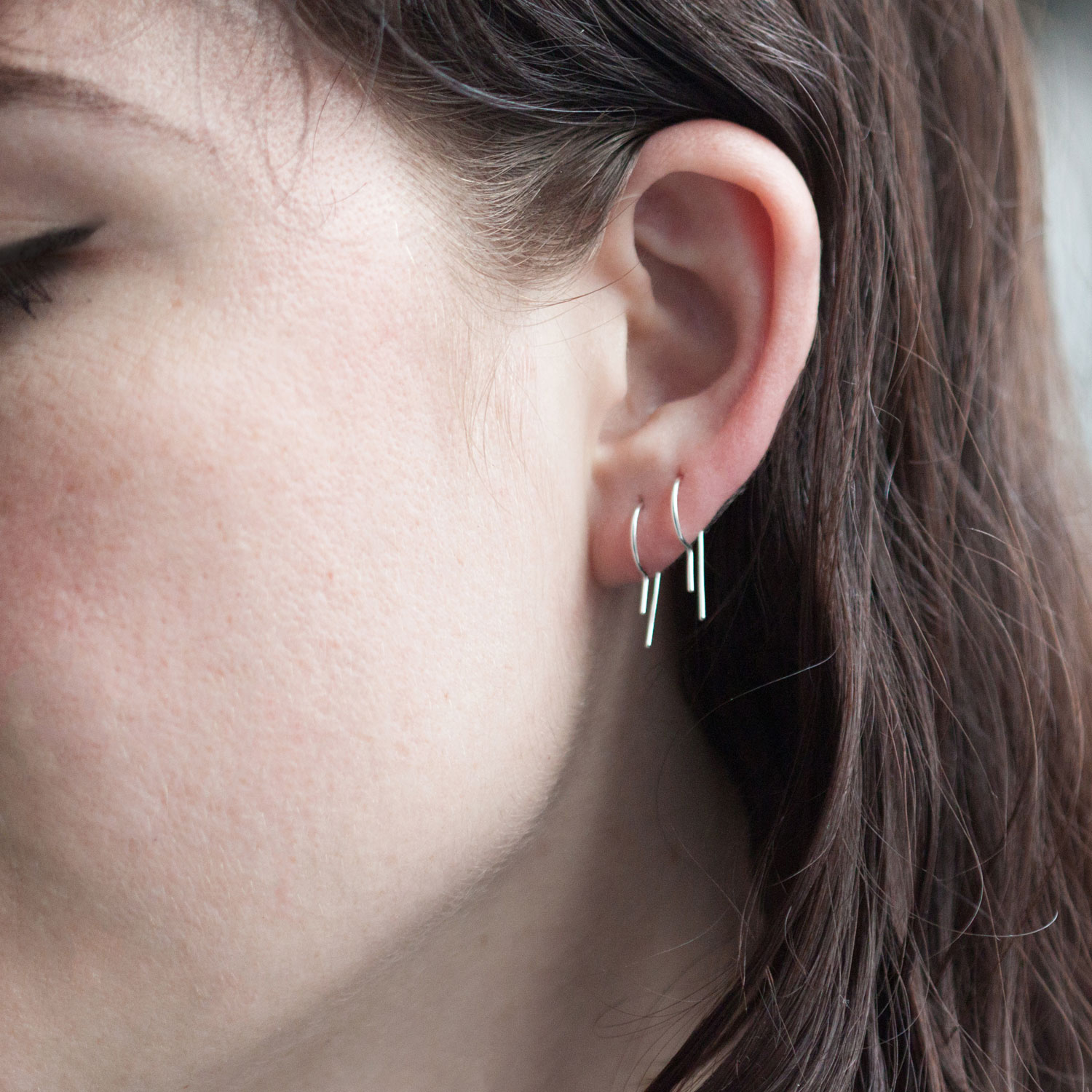 Loopdie Earring Silver (single) - Image 3