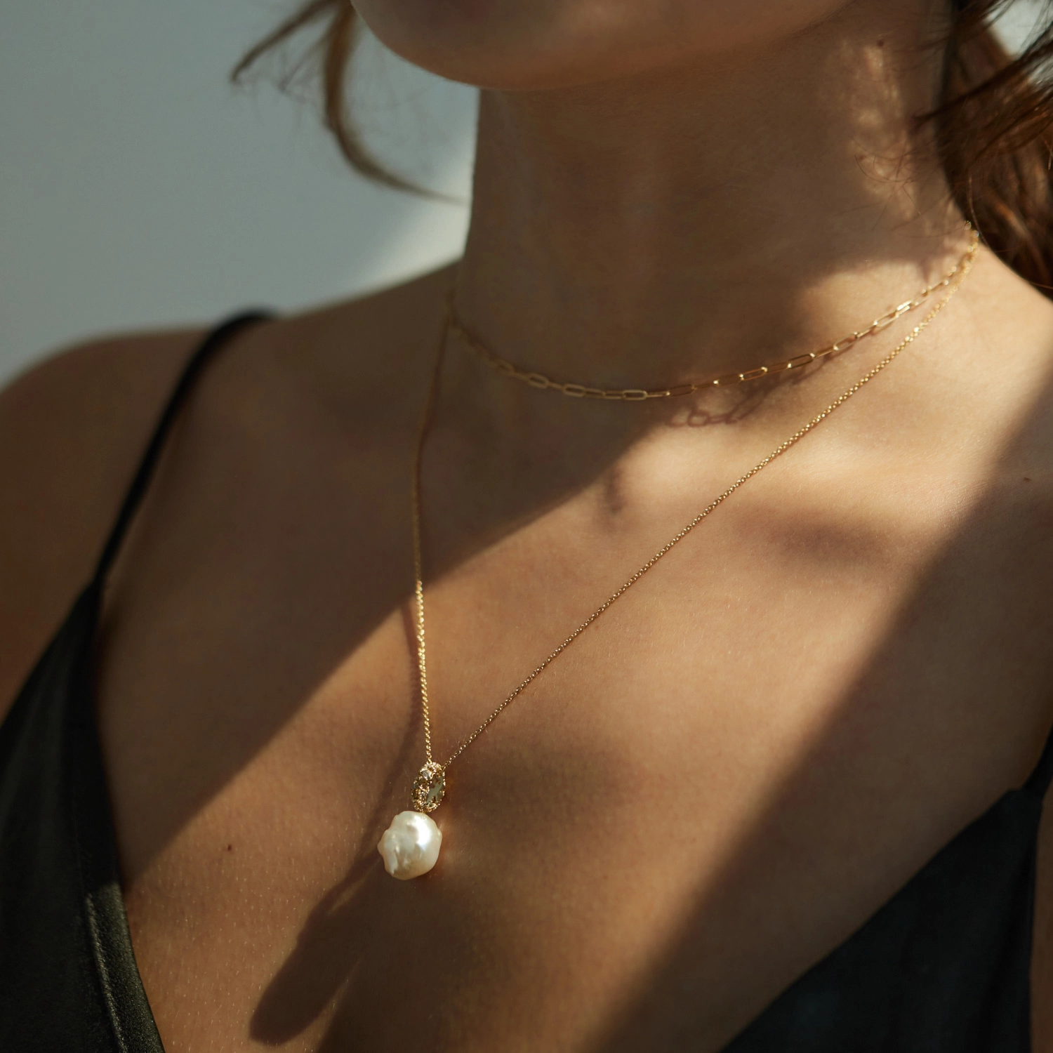 Marquise Lace Pearl Necklace - Image 7