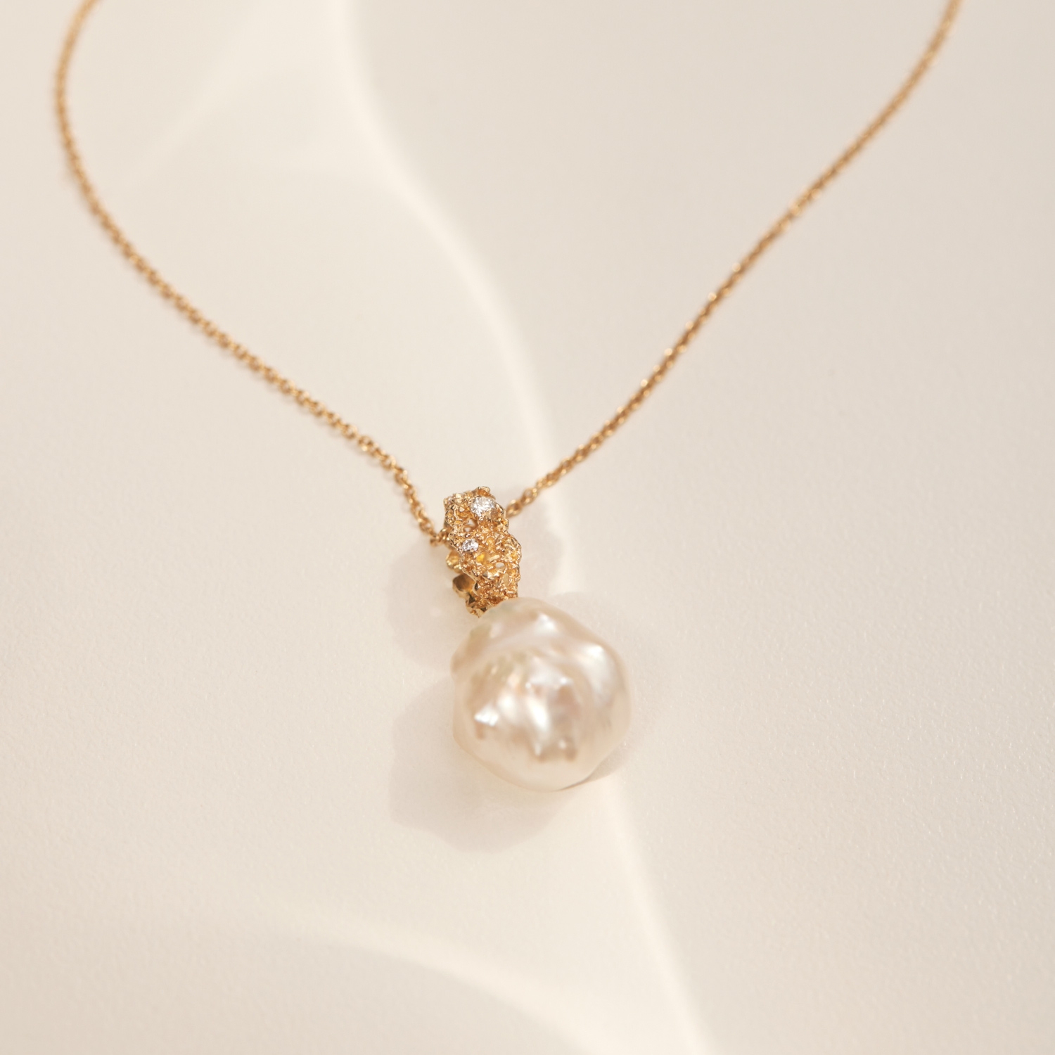 Marquise Lace Pearl Necklace - Image 8