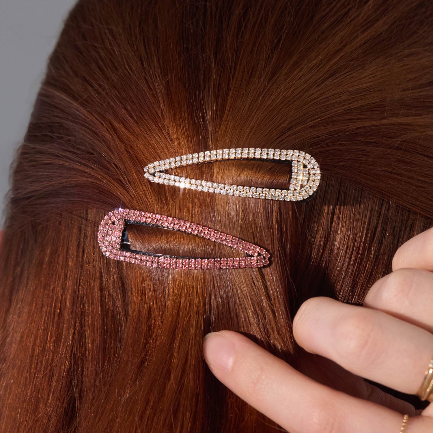 Diamanté Pink Hair Clip - Image 3