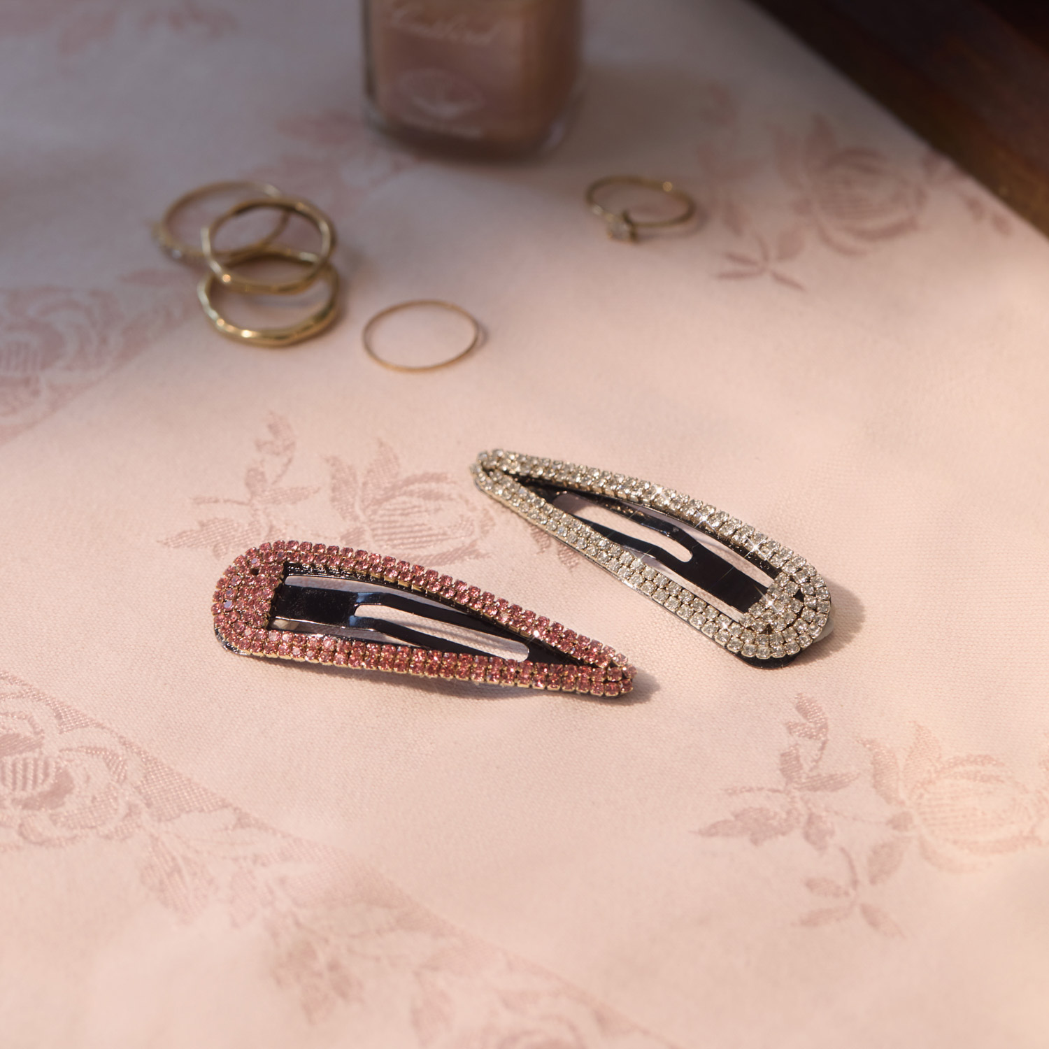 Diamanté Pink Hair Clip - Image 4