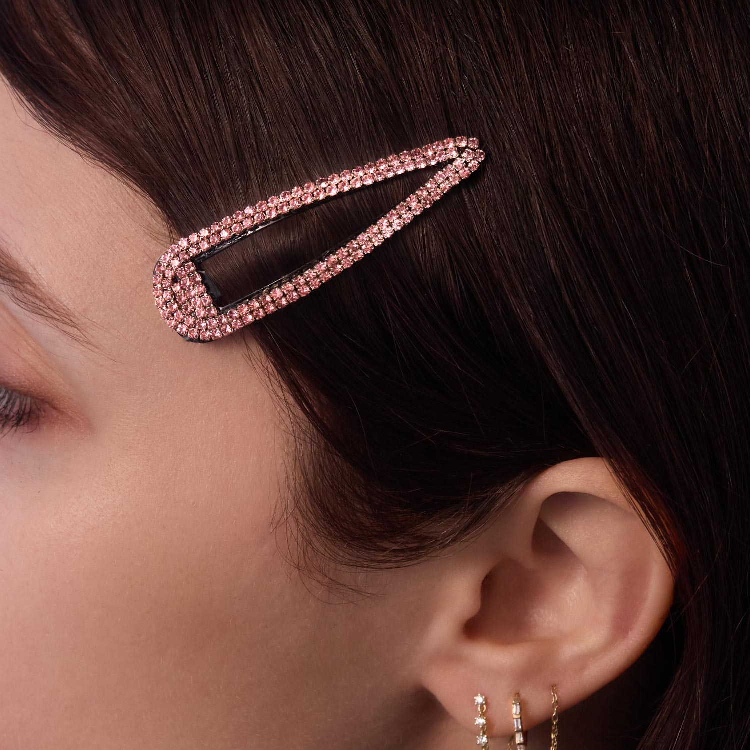 Diamanté Pink Hair Clip - Image 2