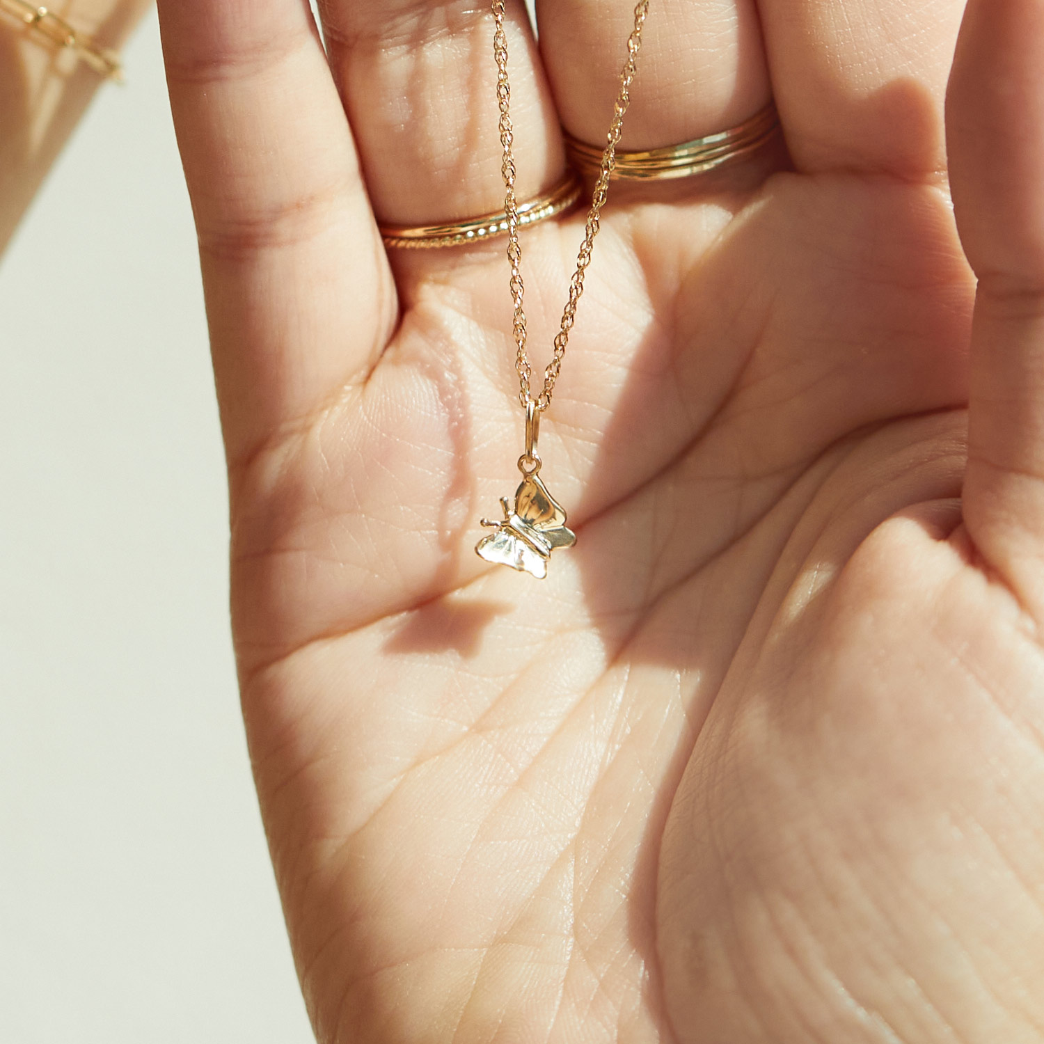 Little Butterfly Gold Charm - Image 3