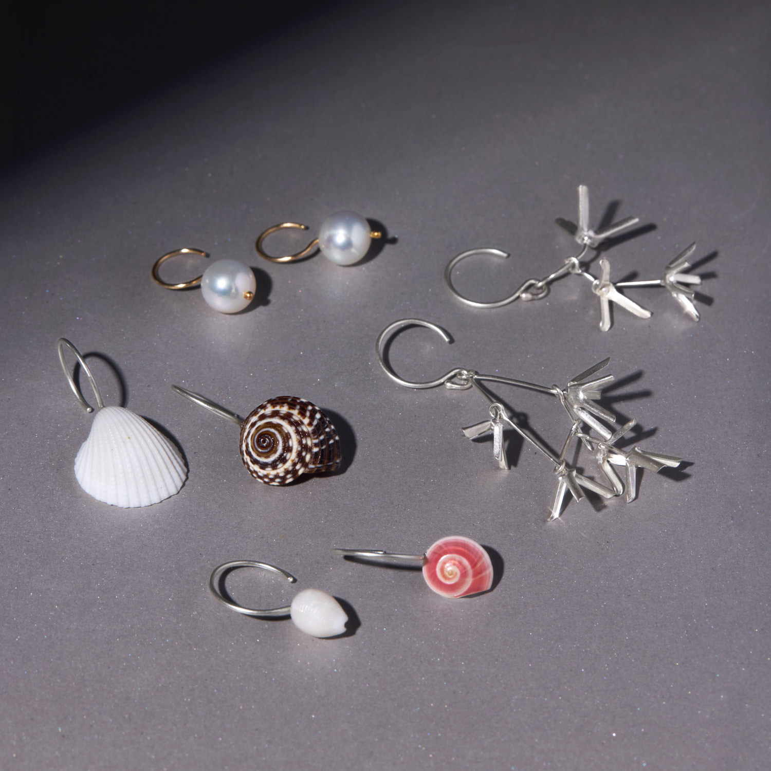 Silver Flower Constellation Drop Earrings (pair) - Image 3
