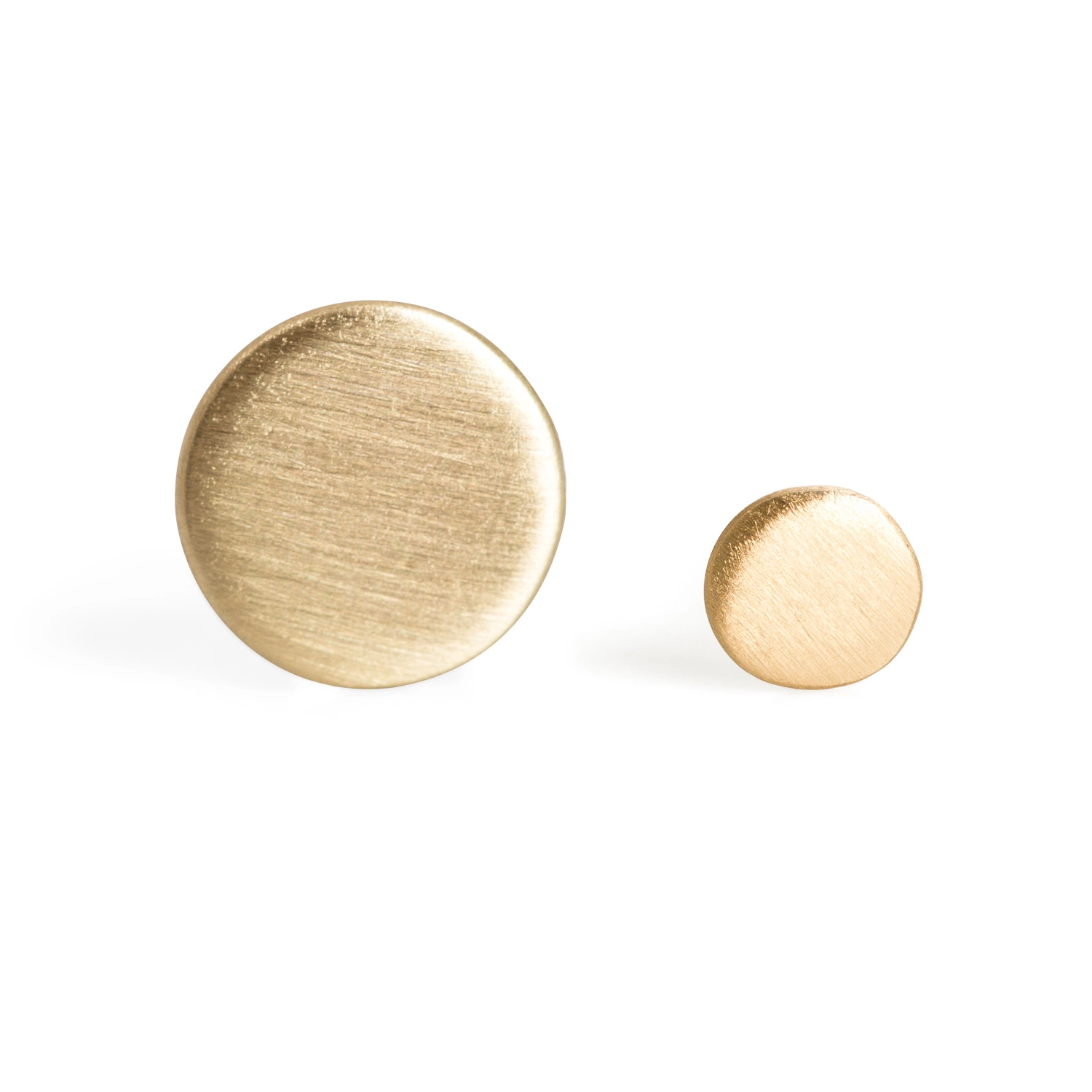 Dot Stud Earring, yellow gold (single) - Image 4