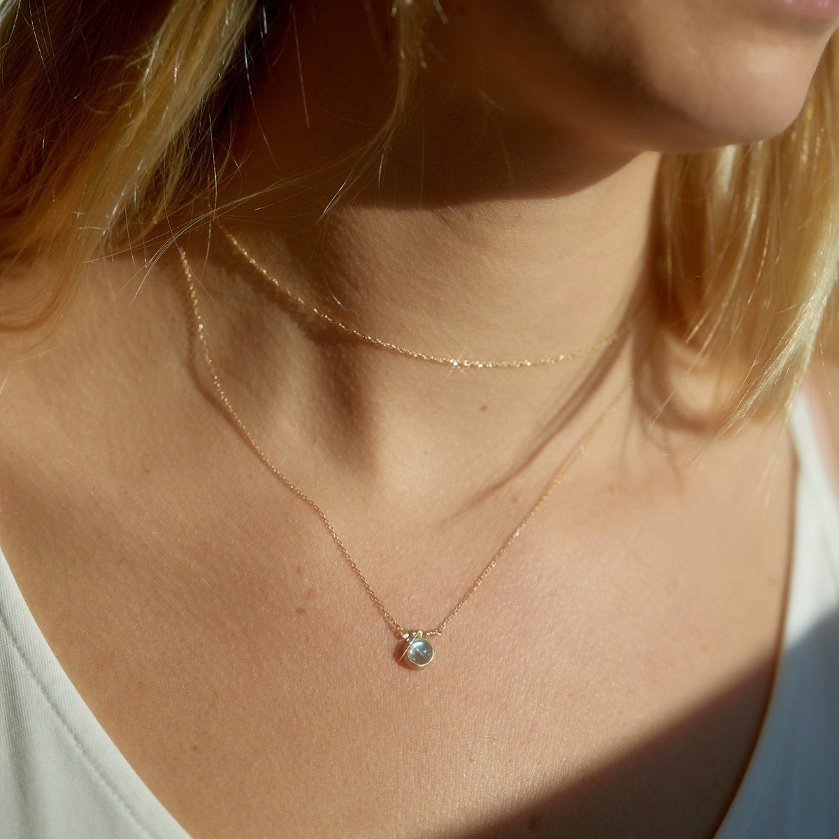 Rainbow Moonstone Necklace - Image 3