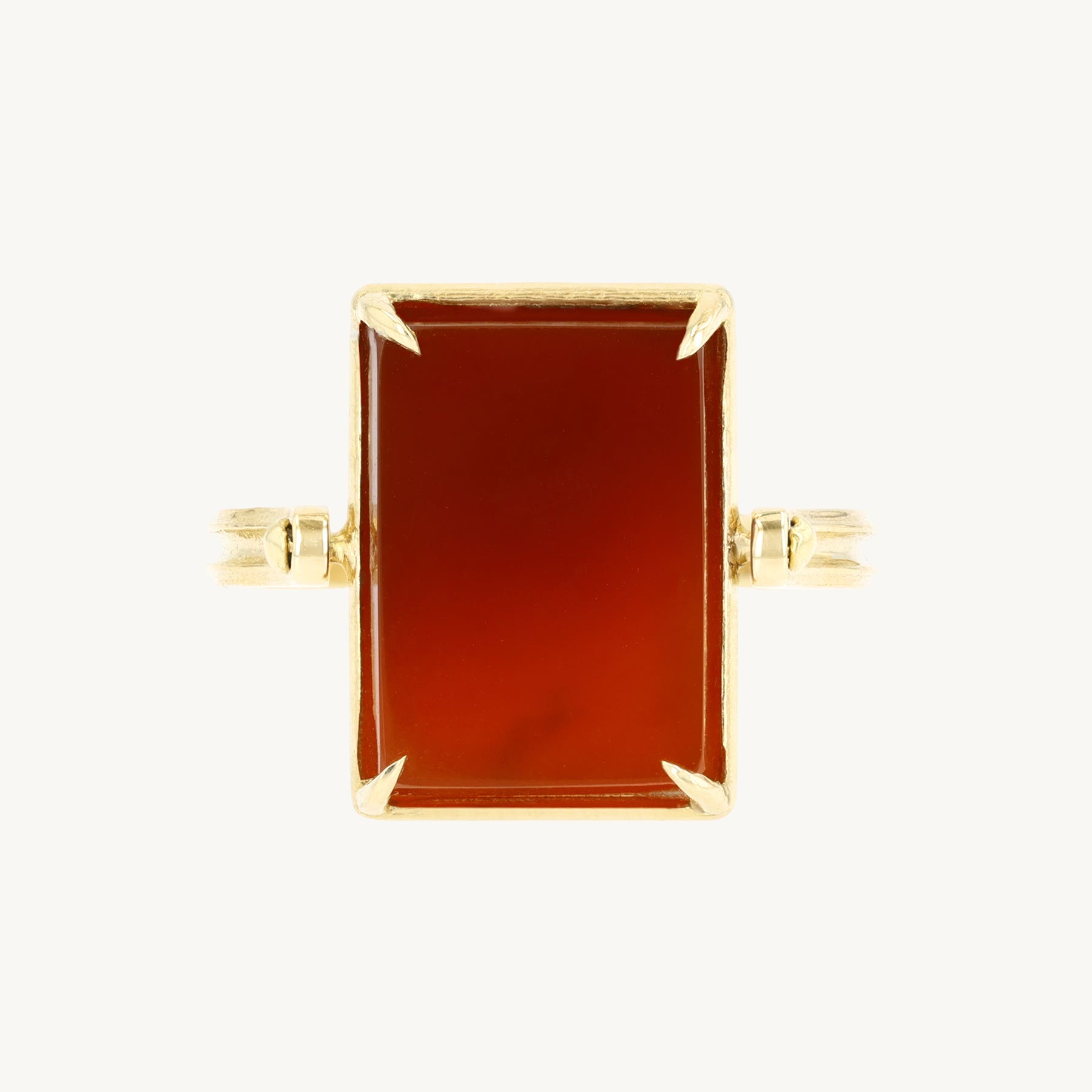 Carmel Spinner Signet Carnelian Ring