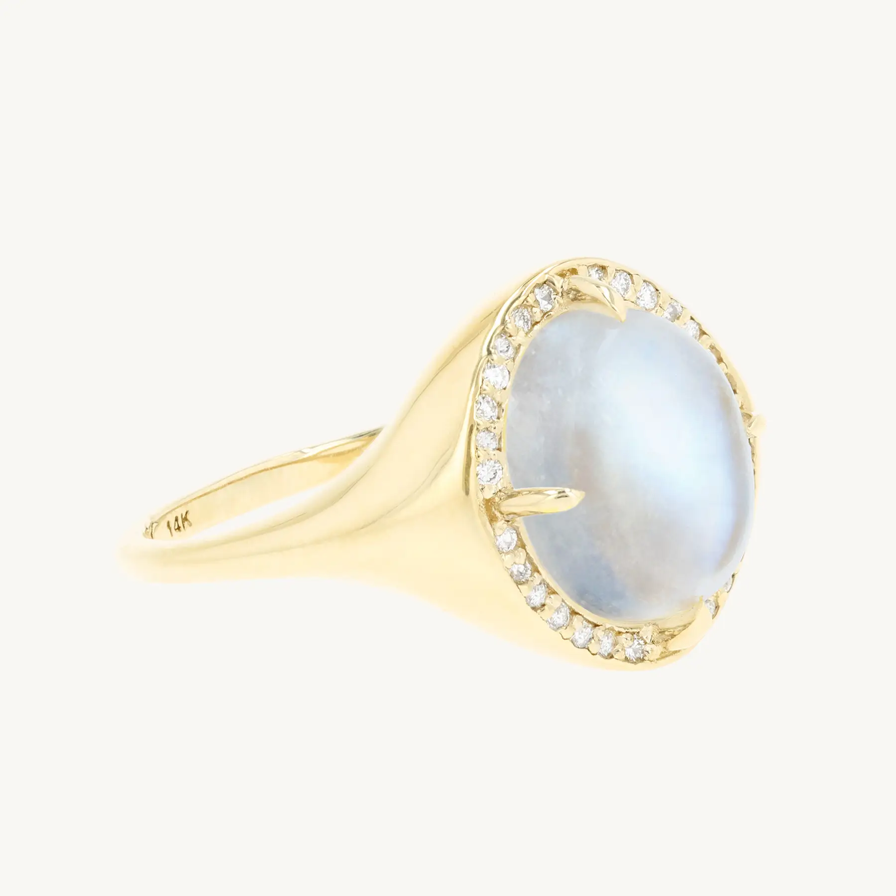 Alternative view of Tanaquil Moonstone Signet Ring
