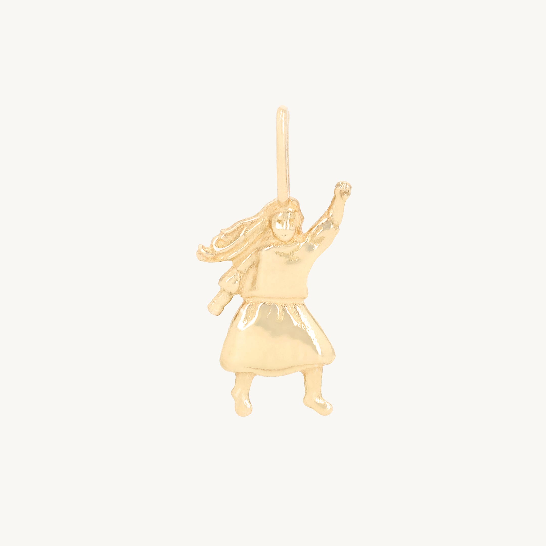 Peaceful Girl With Fist Charm
