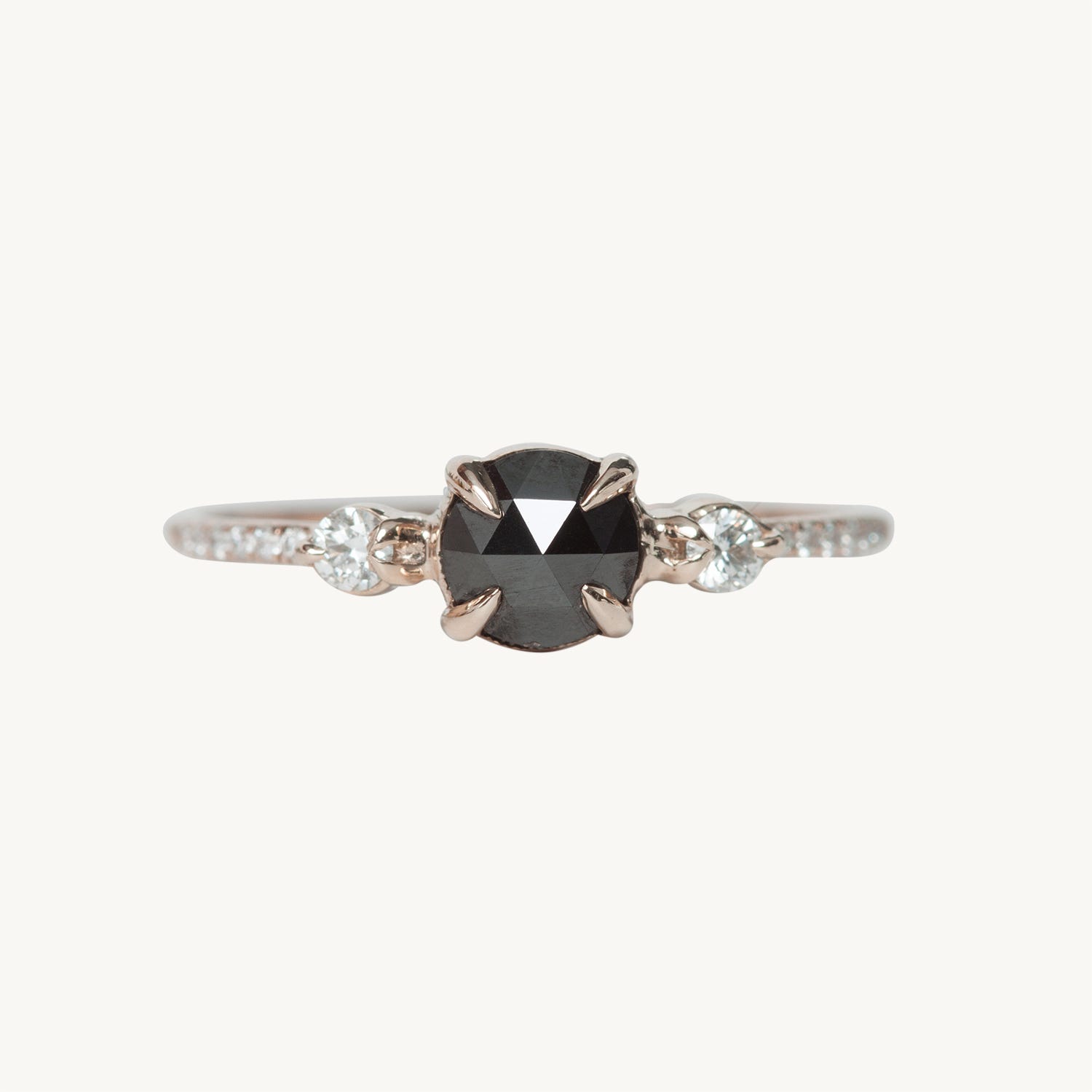 Odile the Swan Supreme Black Diamond Ring