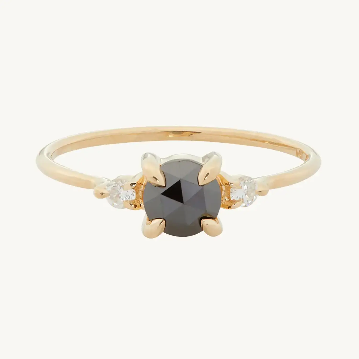Odile the Swan Black Diamond Ring