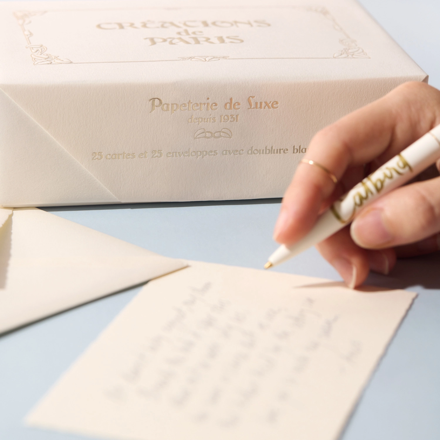 Créations de Paris Stationery Set, Ivory - Image 3