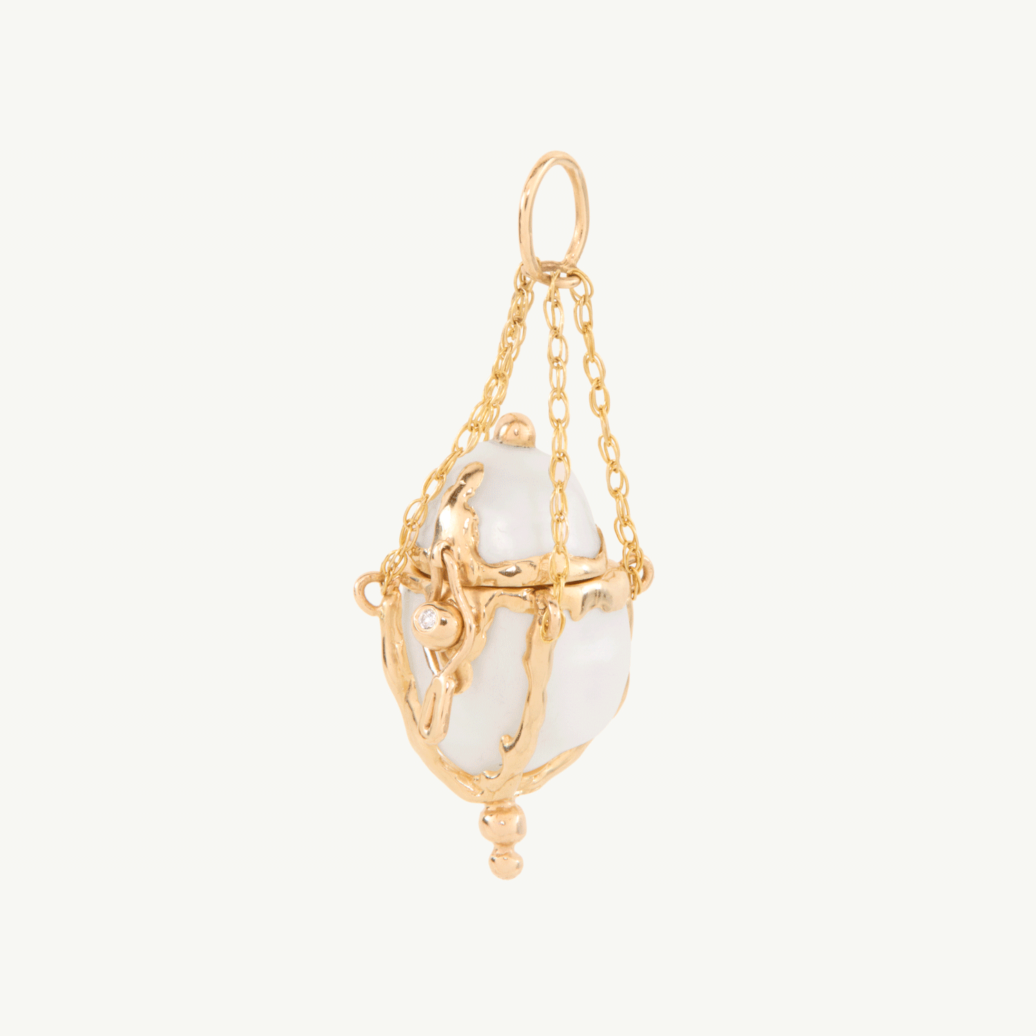 Pearl and Diamond Urn Pendant - Image 10