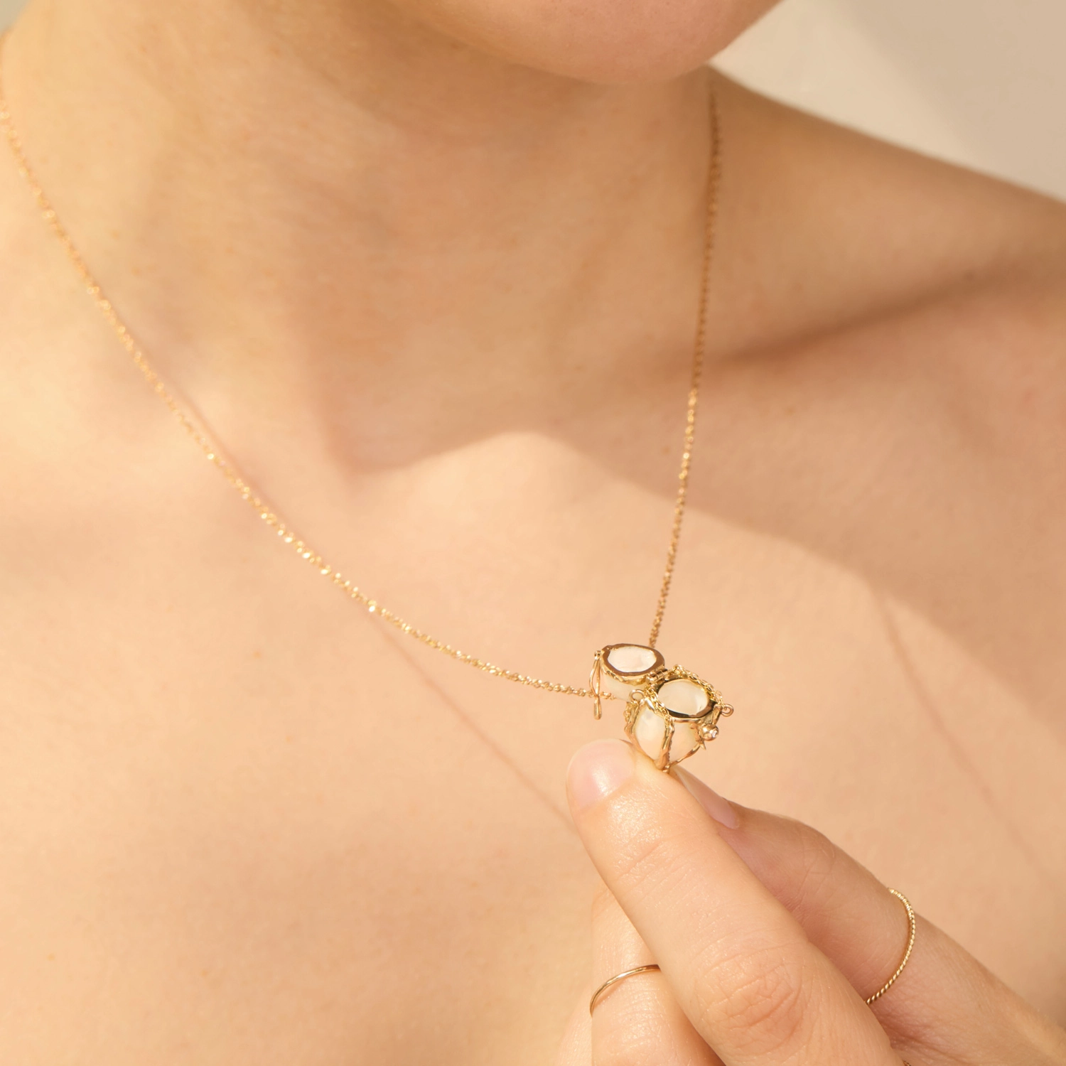 Pearl and Diamond Urn Pendant - Image 6