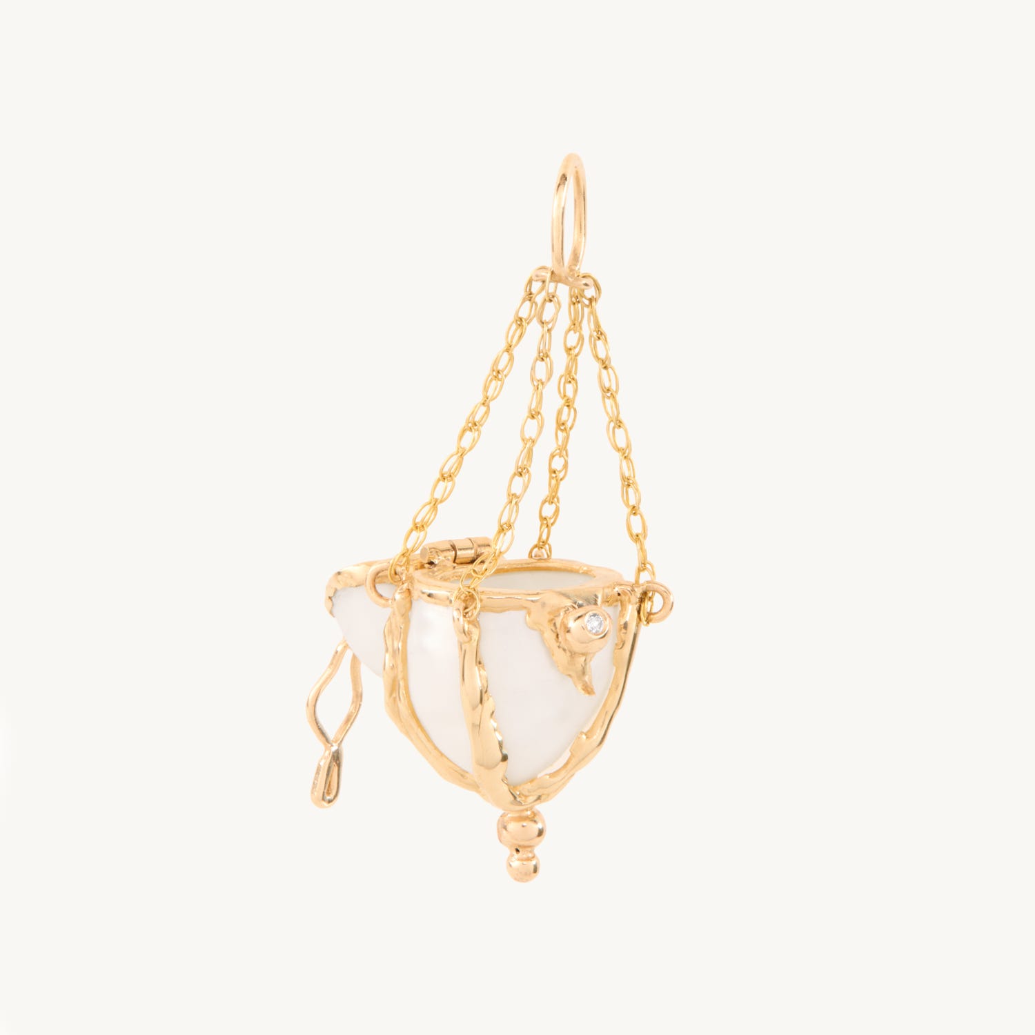 Pearl and Diamond Urn Pendant - Image 3