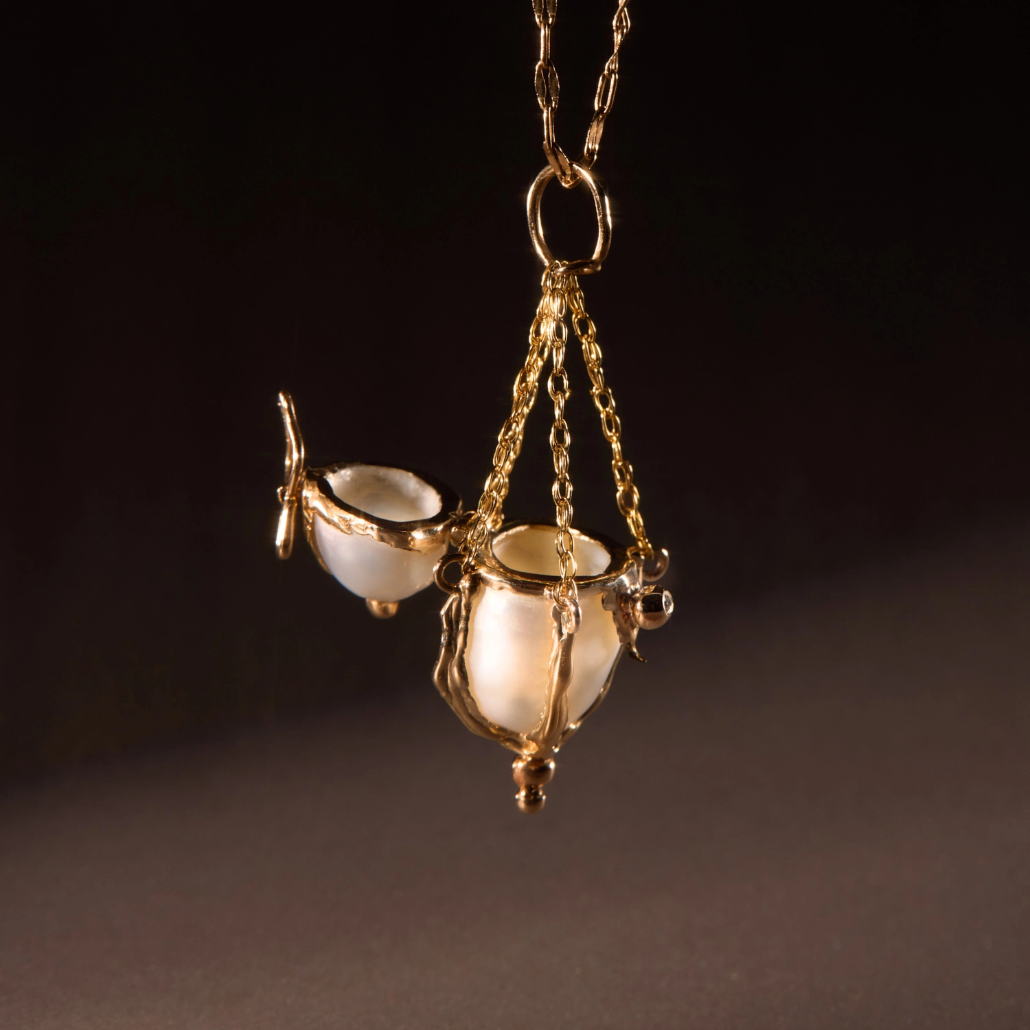 Pearl and Diamond Urn Pendant - Image 8