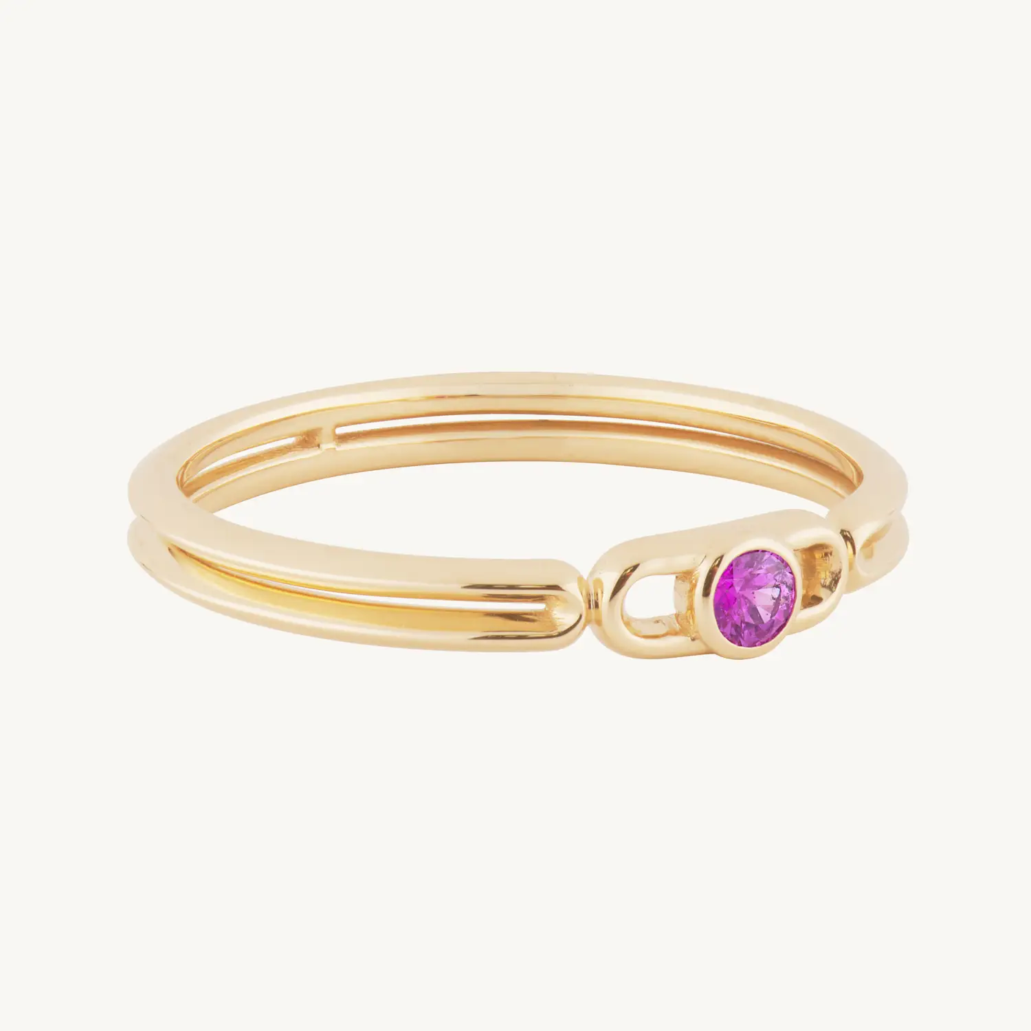 Alternative view of Encounter Ring, Pink Sapphire