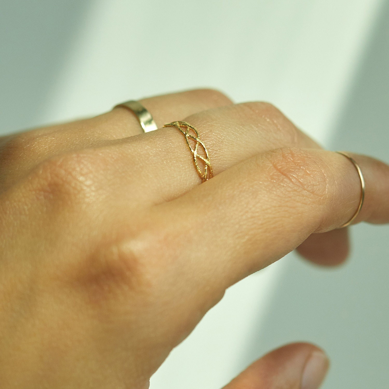 Braided Gold Ring - Image 4