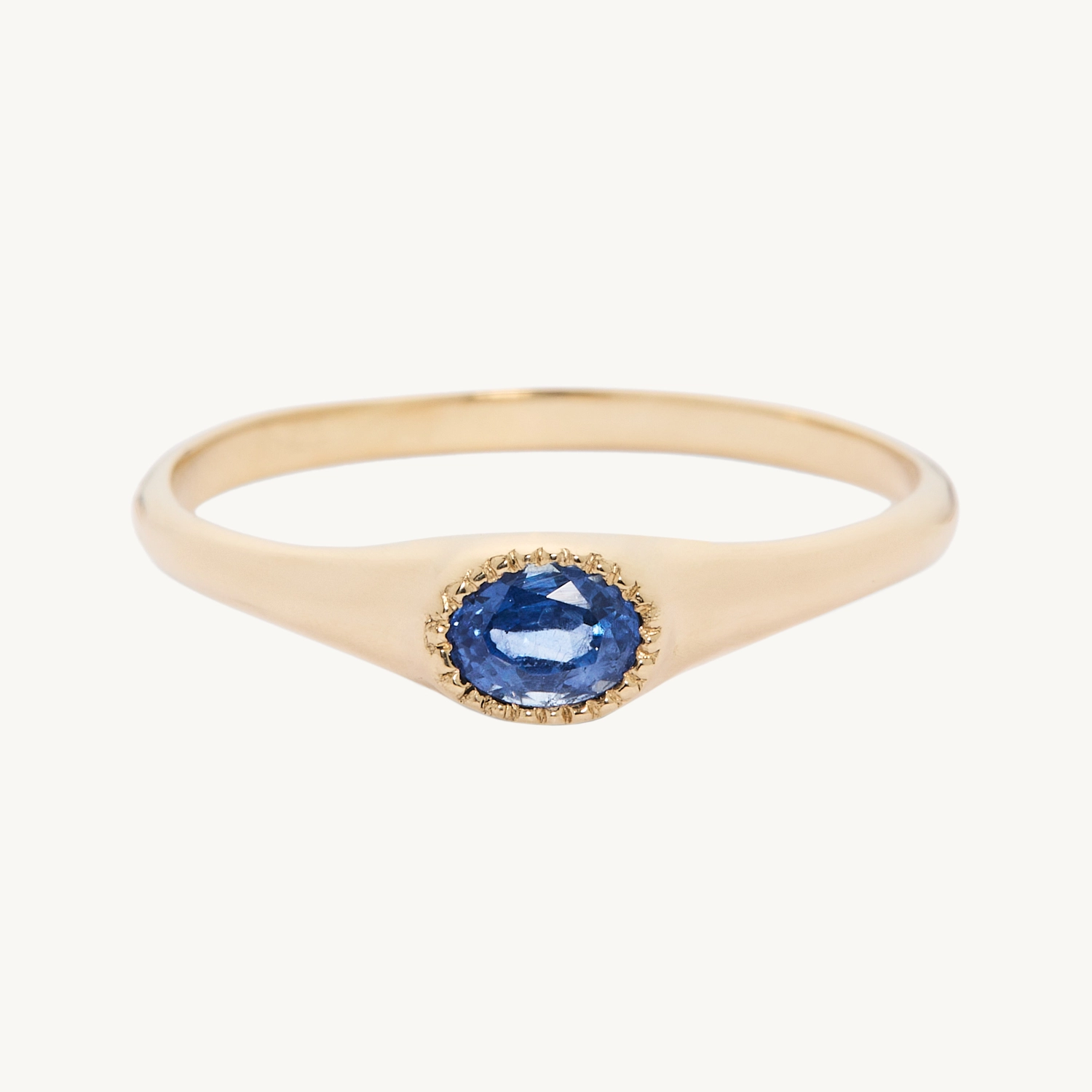 Galene Sapphire Signet Ring - Image 7