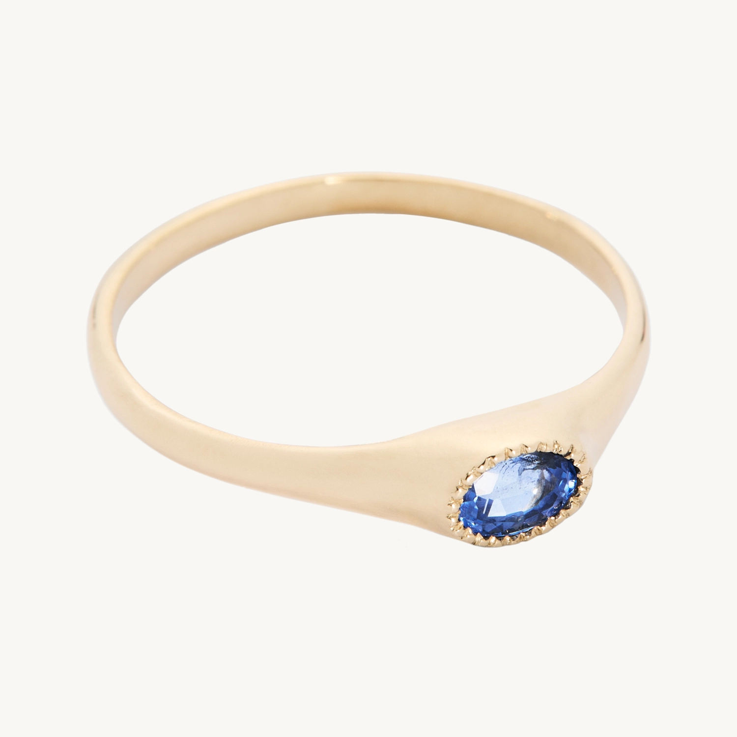 Galene Sapphire Signet Ring - Image 8