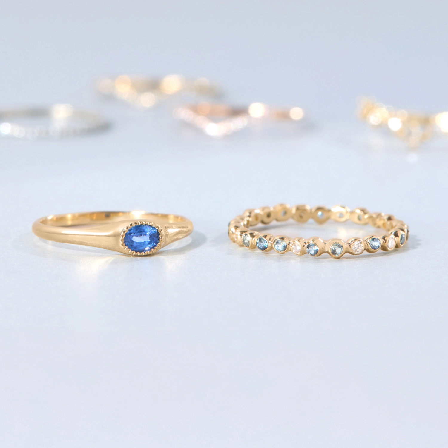 Galene Sapphire Signet Ring - Image 5