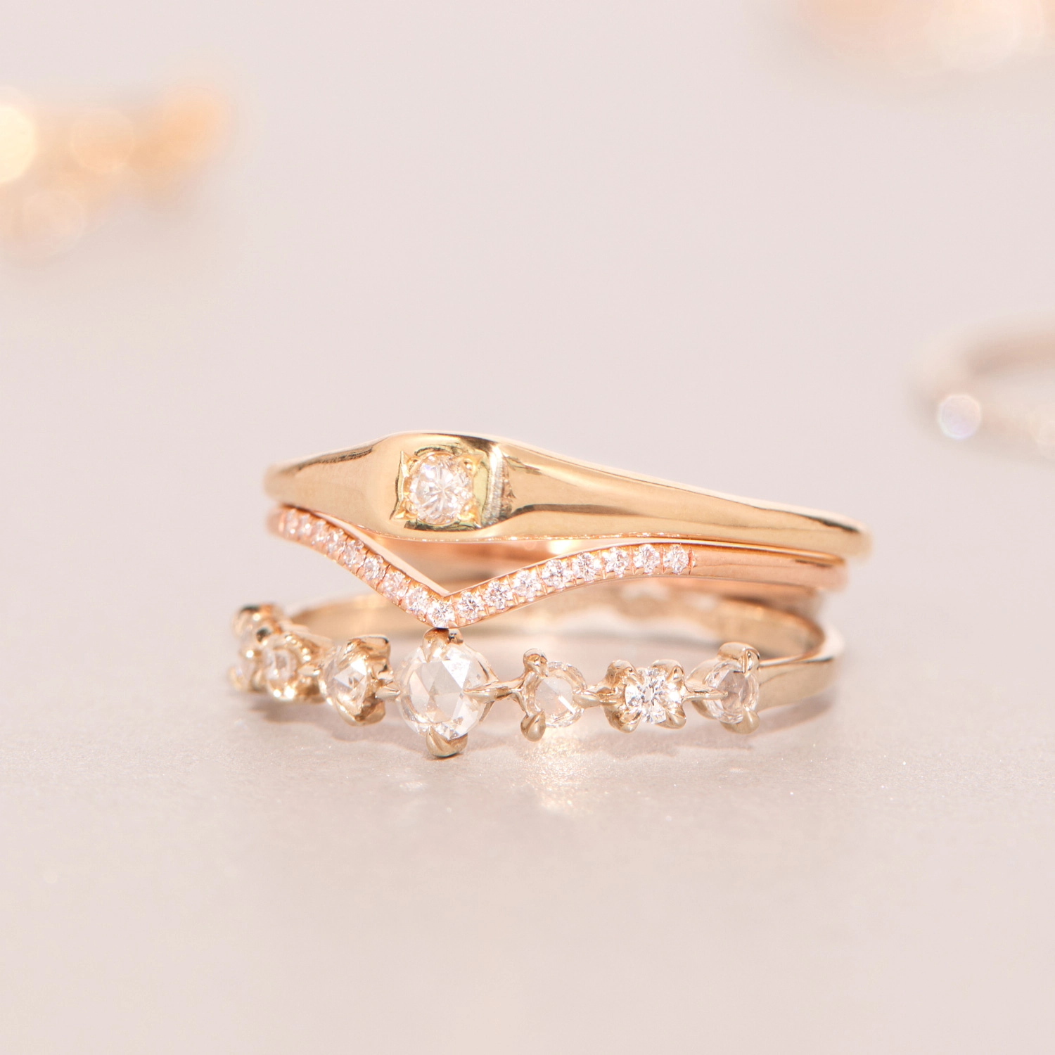 Little Signet Ring with Diamond - Image 7