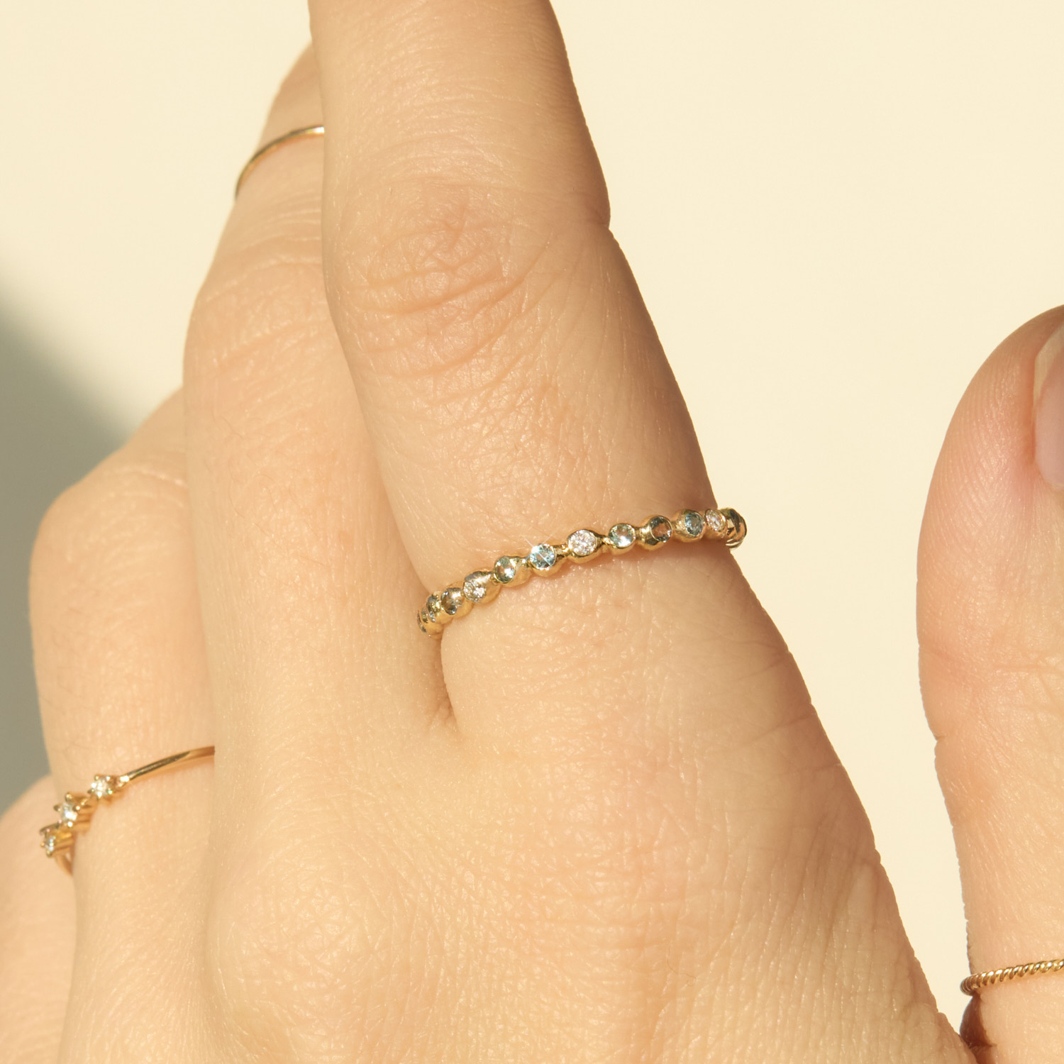 Ocean Light Sapphire & Diamond Ring - Image 3