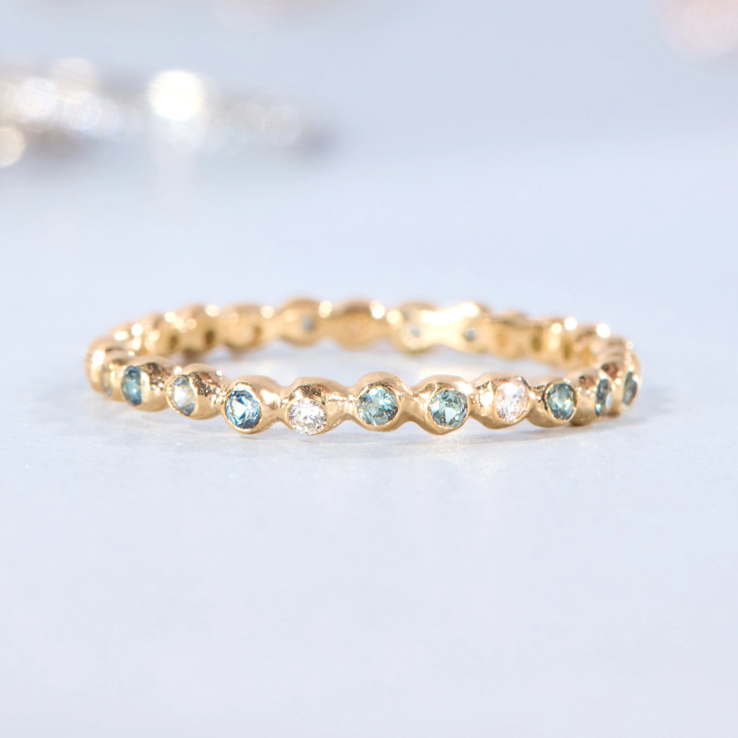Ocean Light Sapphire & Diamond Ring - Image 4