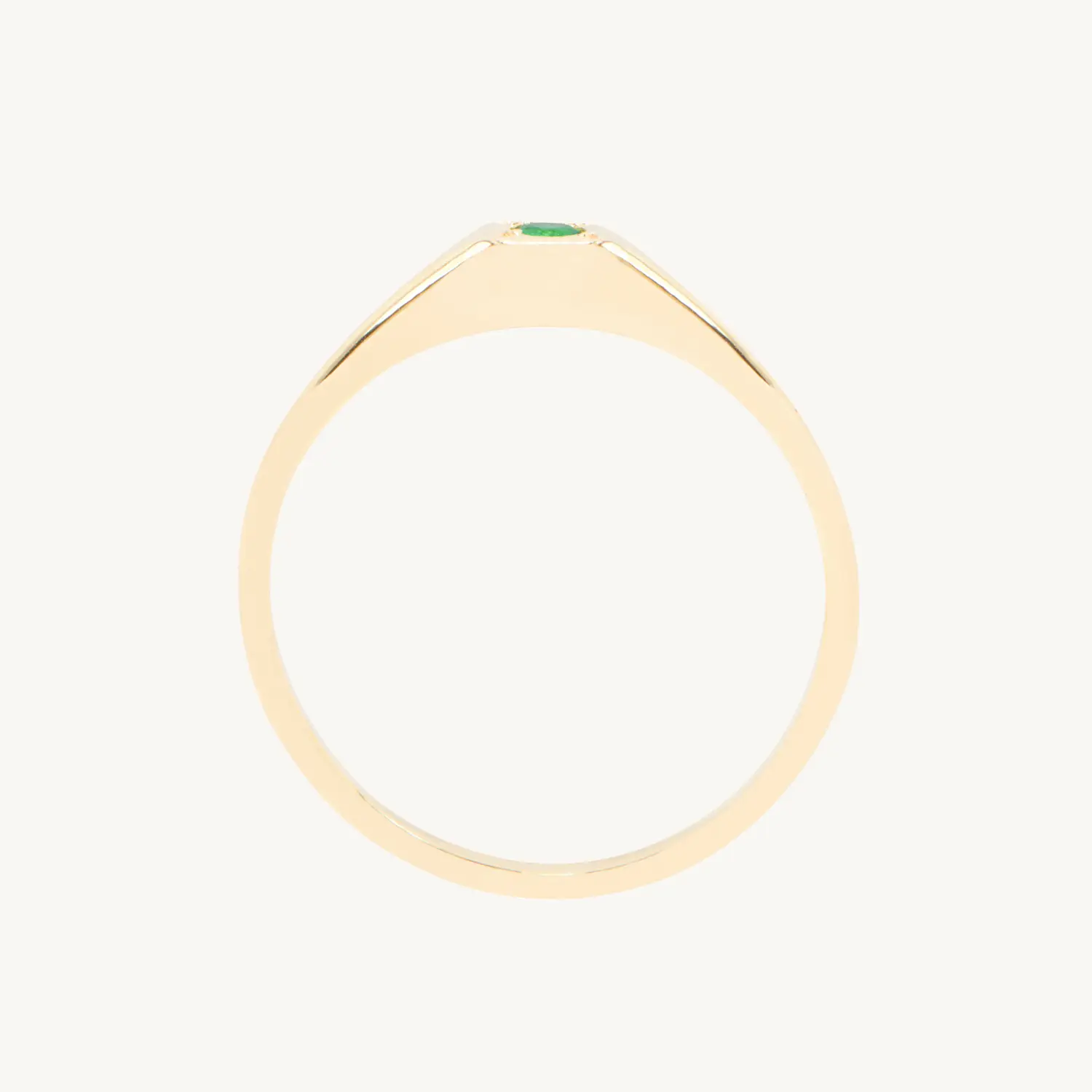 Alternative view of Little Signet Ring with Emerald