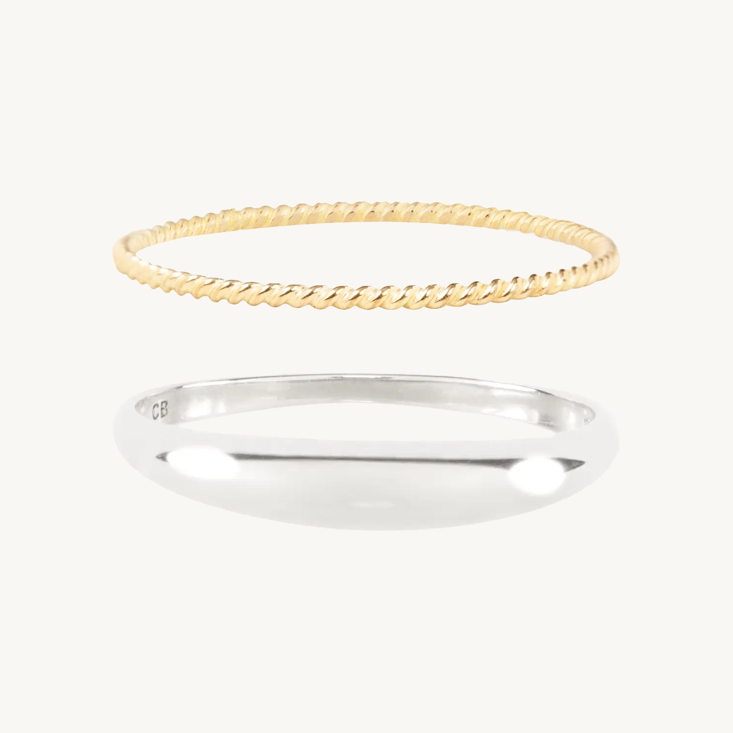 Twisted Coupe Ring Stacking Set - Image 4