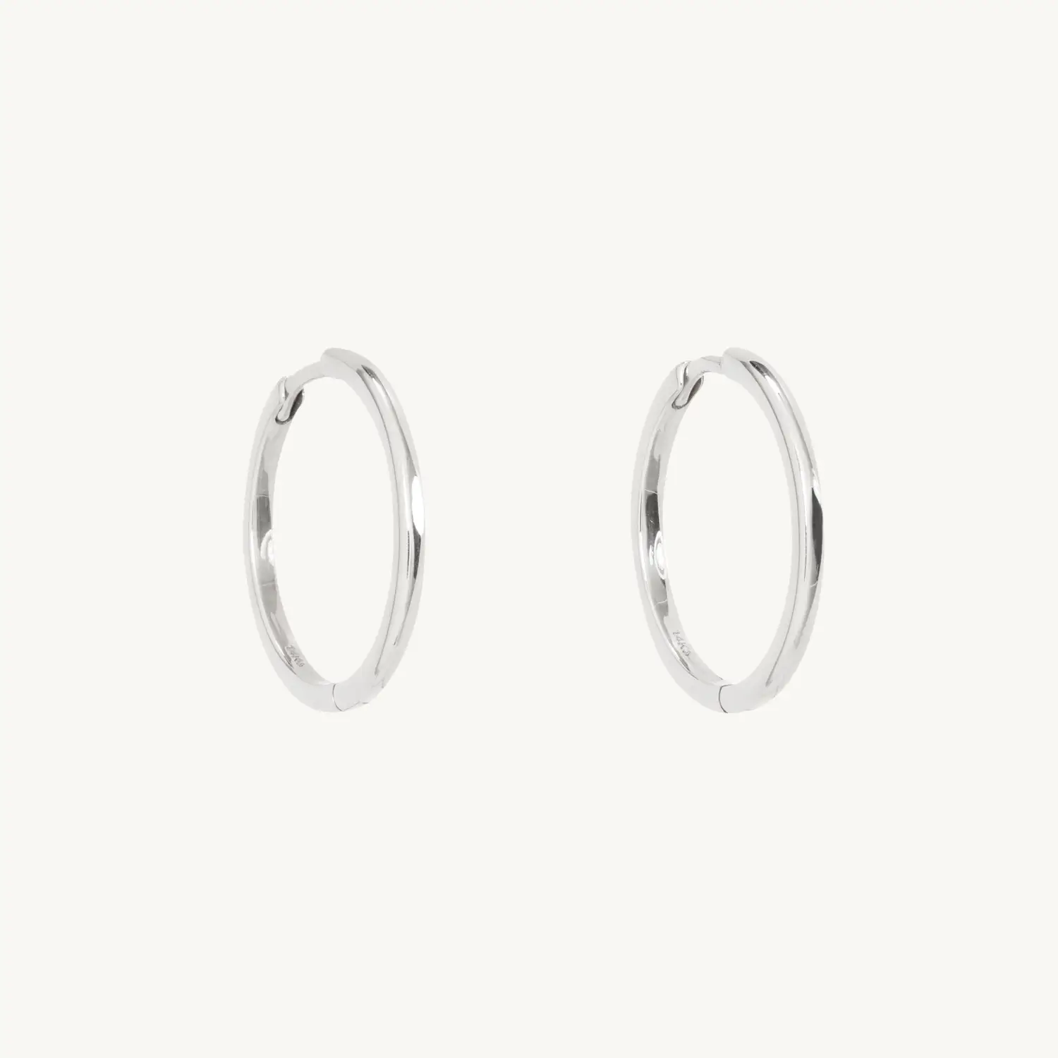Classic Hoops, Silver (pair)