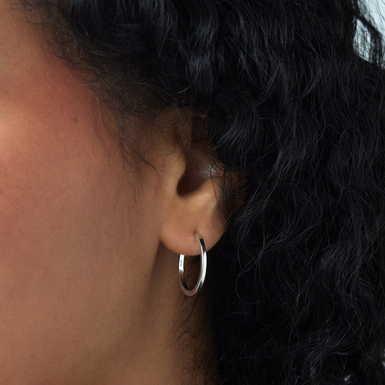 Classic Hoops, Silver (pair) - Image 3
