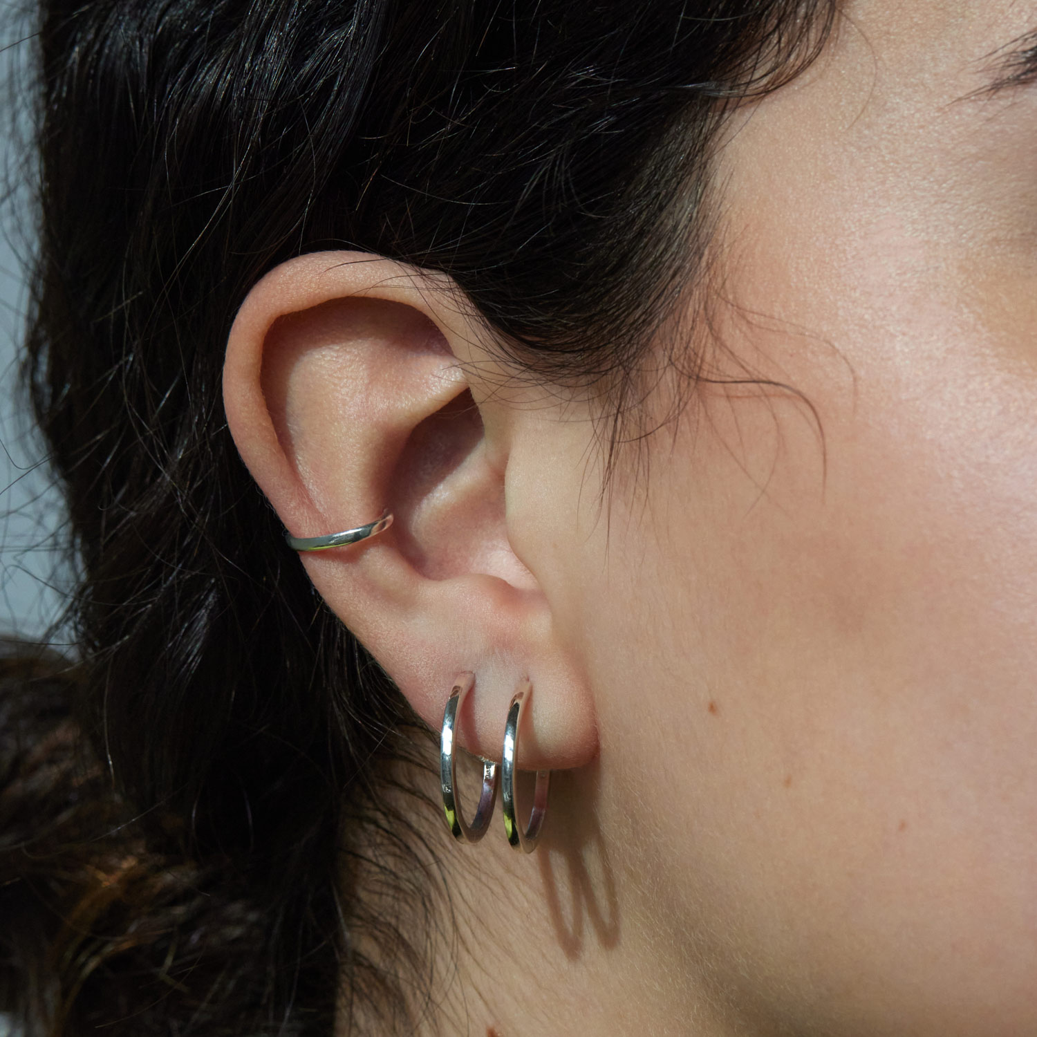 Classic Hoops, Silver (pair) - Image 6