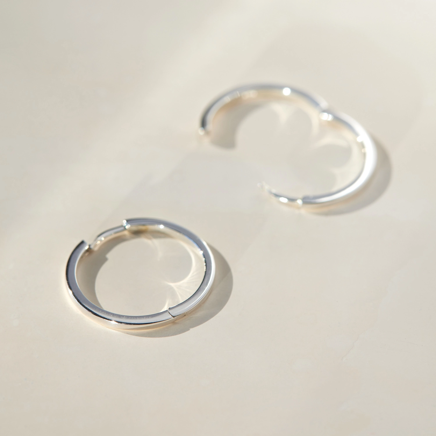 Classic Hoops, Silver (pair) - Image 7