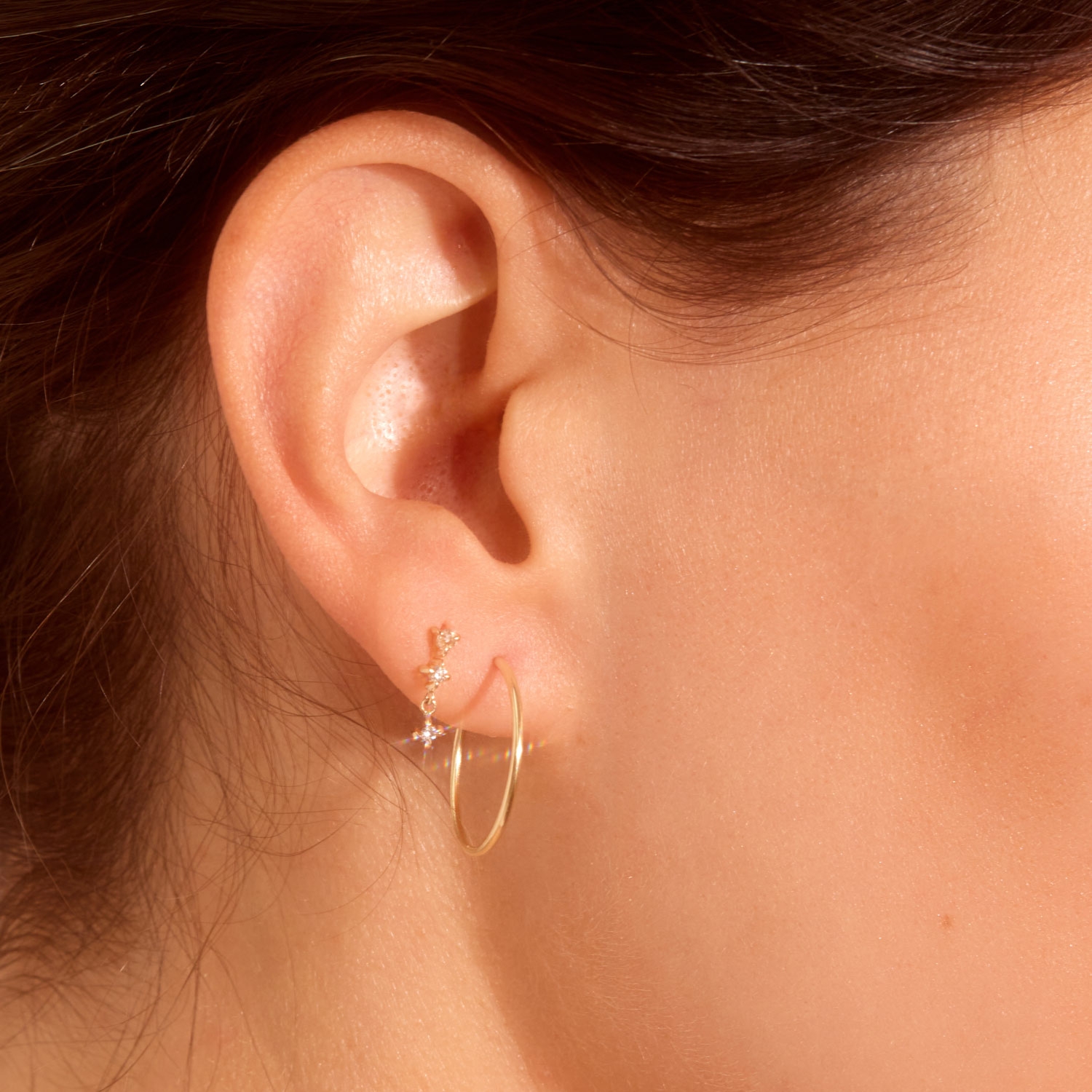 Alternative view of Big Never-Ending Hoop Earrings (pair)